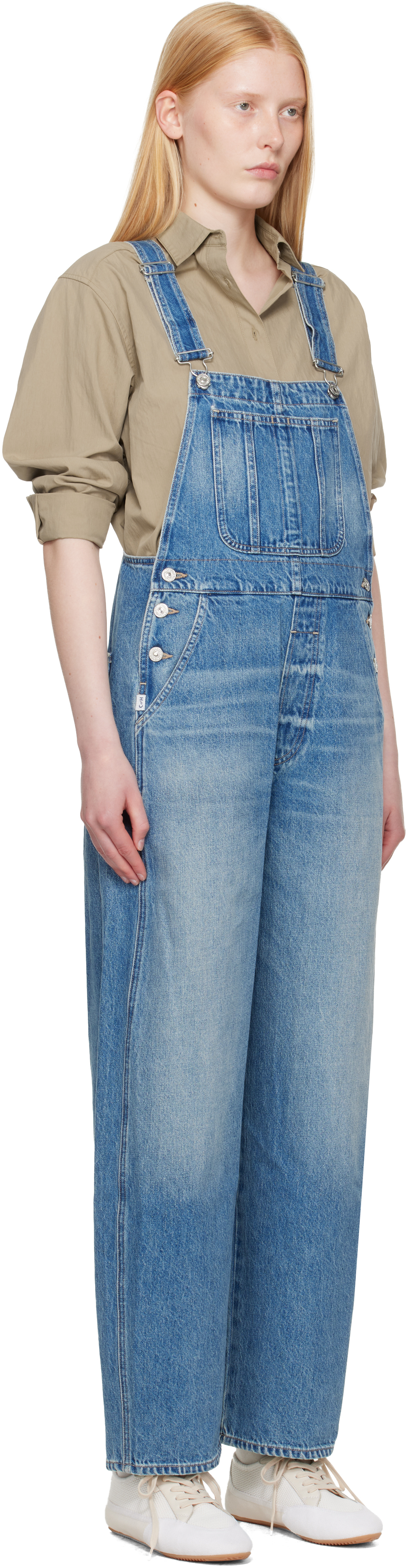 CITIZENS OF HUMANITY BLUE FREYA DENIM OVERALLS