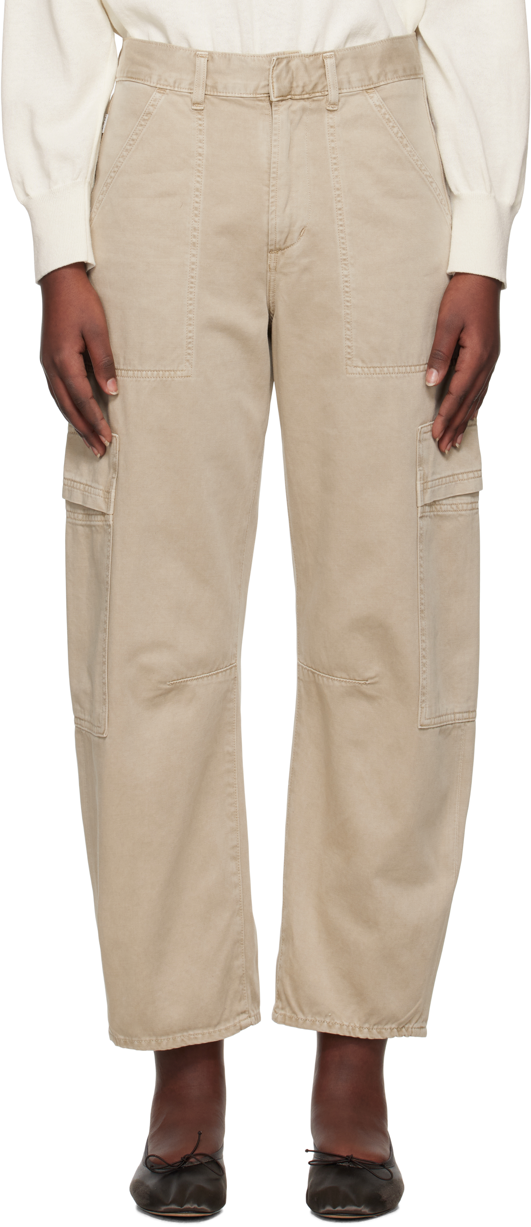 Navy Marcelle Low Slung Easy Cargo Trousers