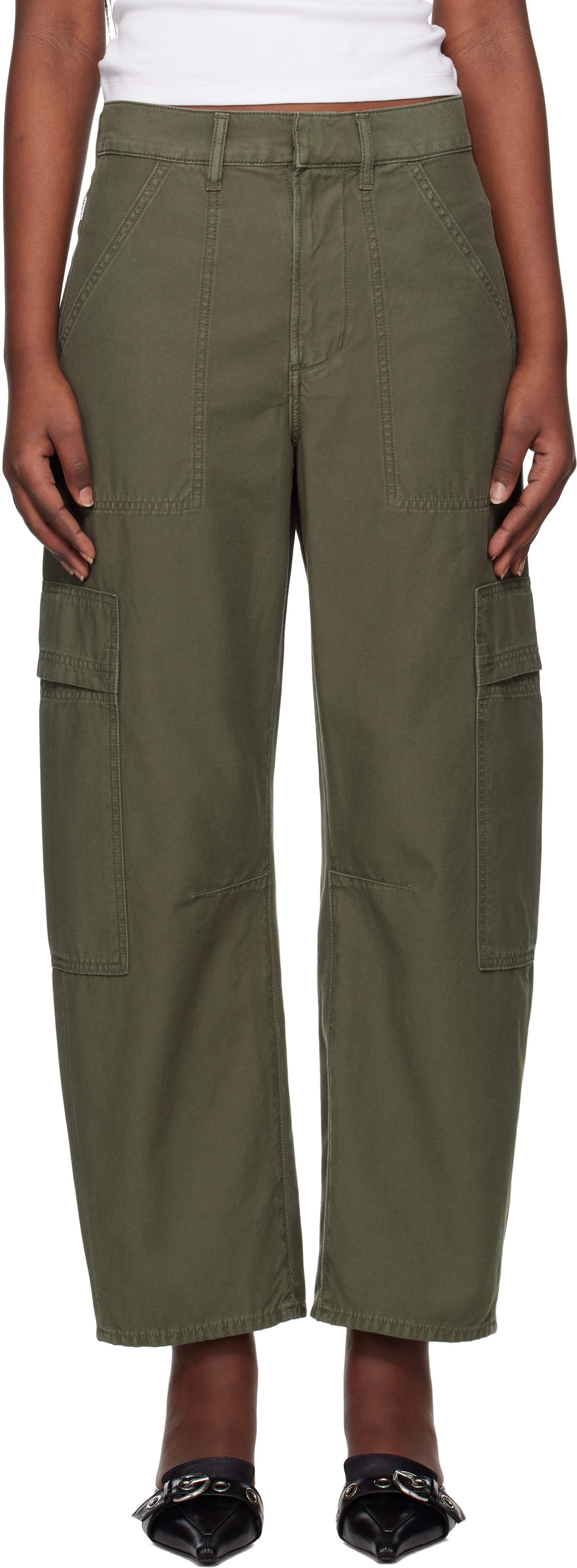 Navy Marcelle Low Slung Easy Cargo Trousers