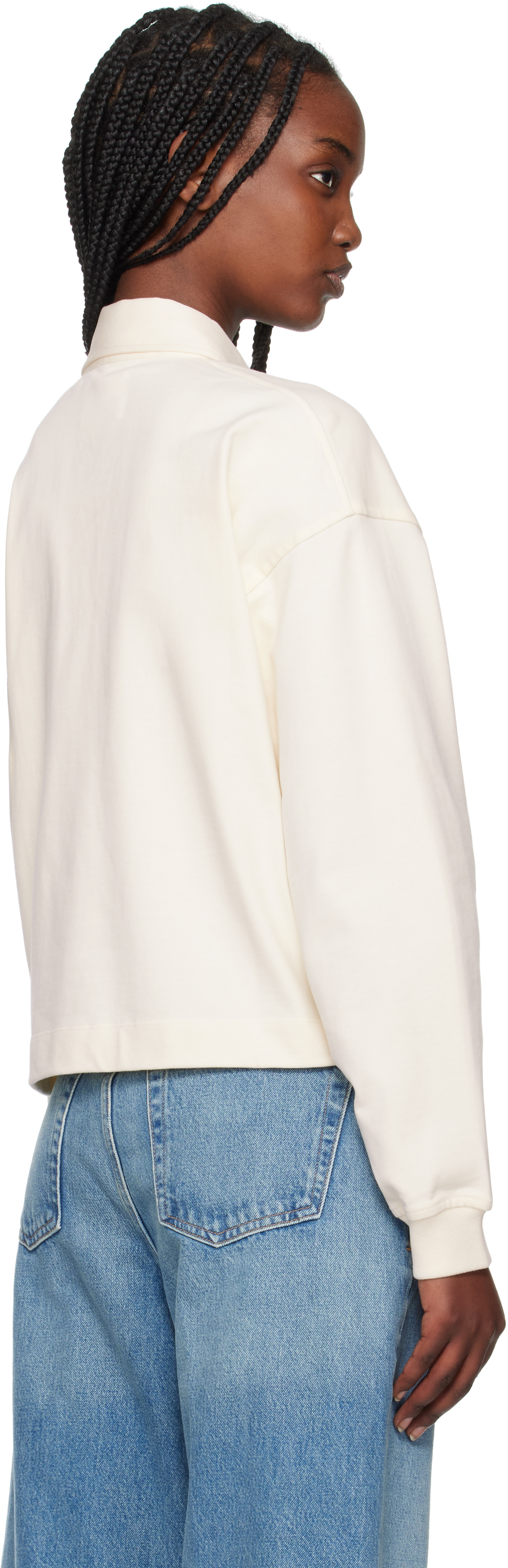 Citizen Of Humanity Off-white Aris Rugby Polo In Pashmina (off White)