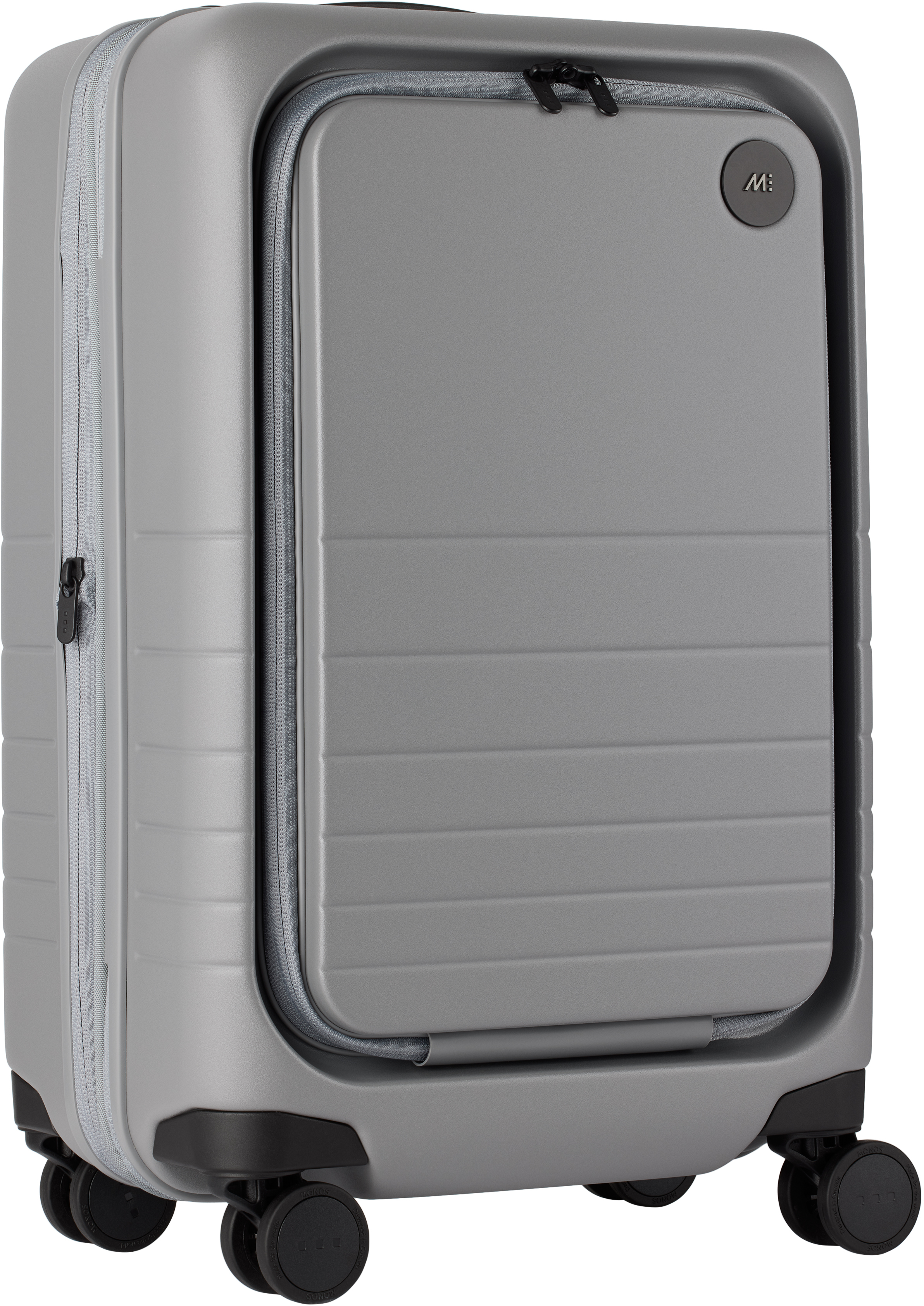 Monos Gray Expandable Carry-on Pro Suitcase In Storm Grey