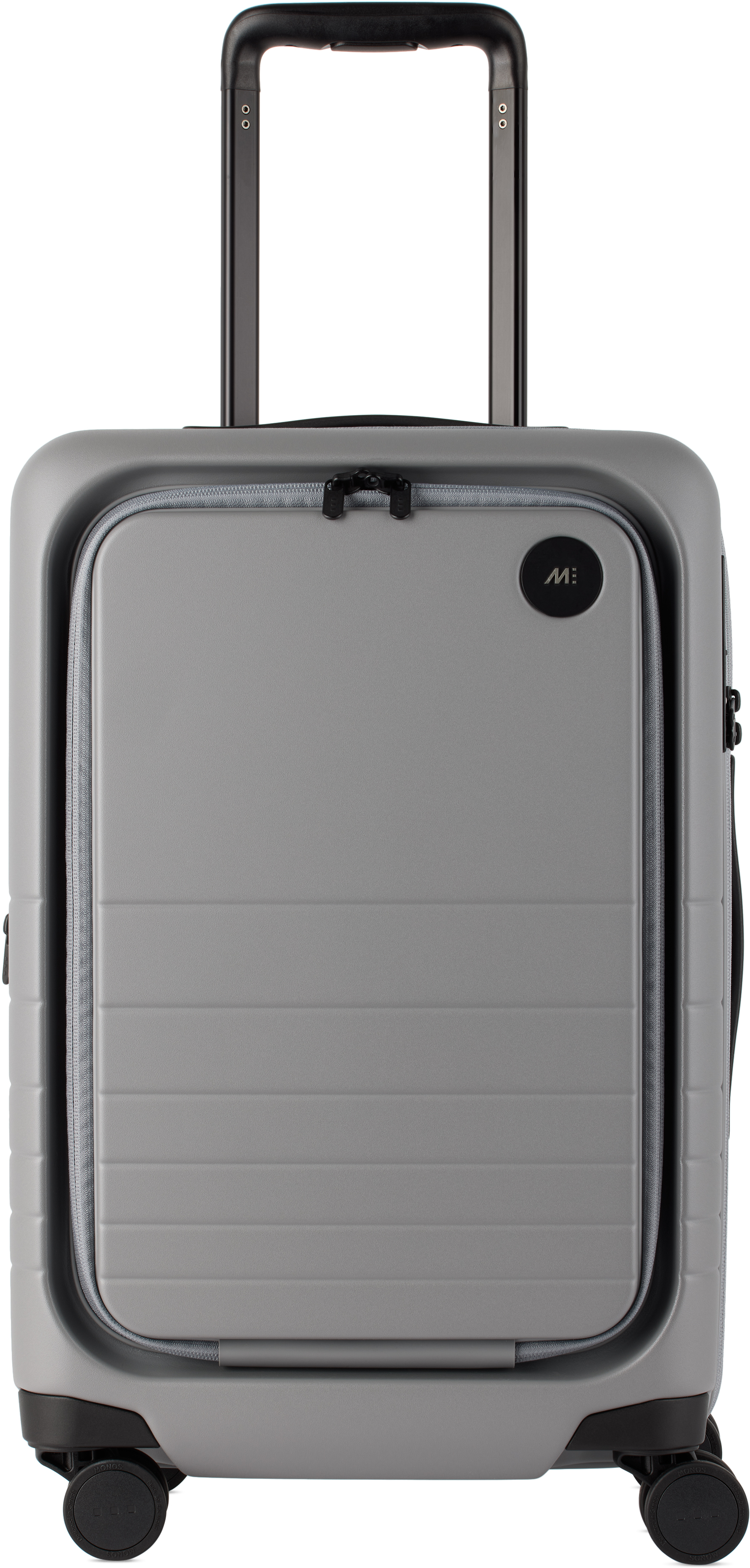 Monos Gray Expandable Carry-on Pro Suitcase In Storm Grey