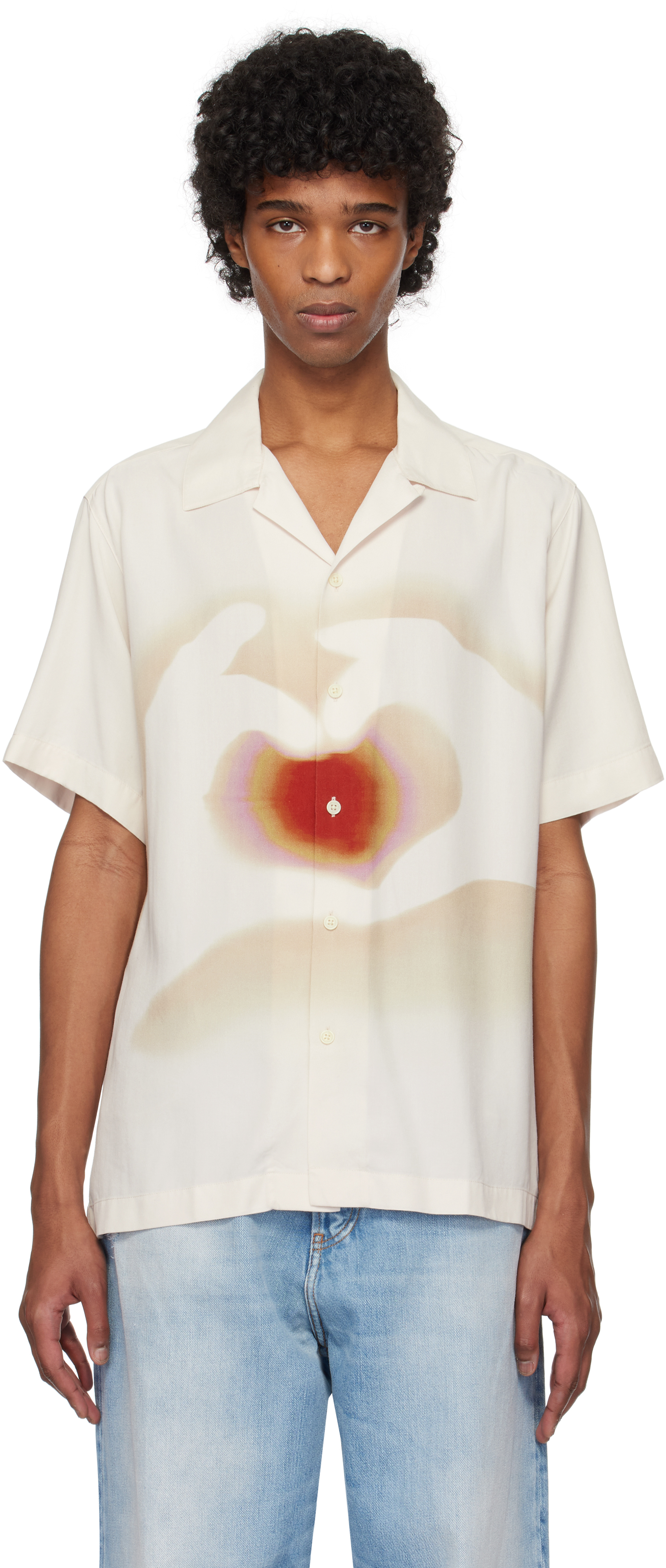 Beige Pulse Of Love Shirt