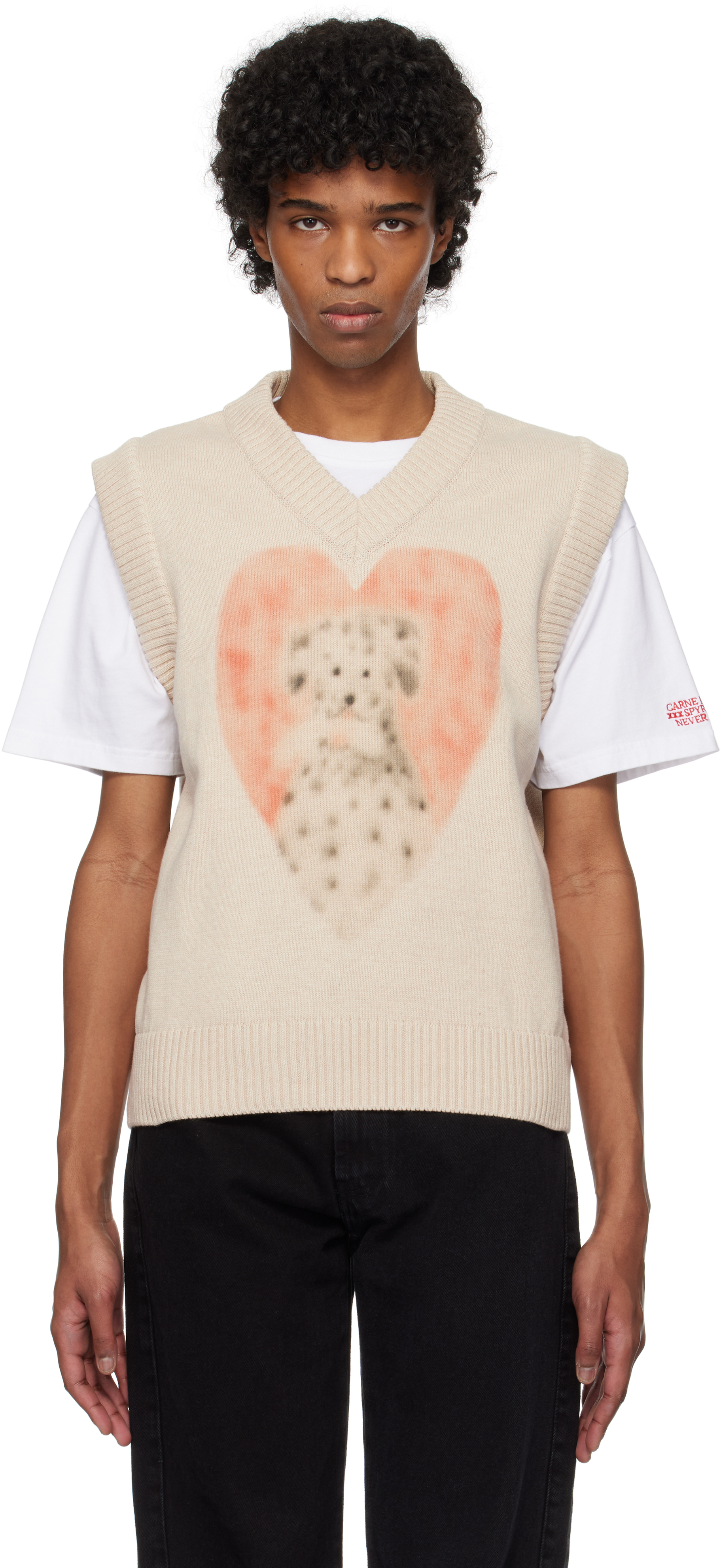 Beige Dalmatian Debauche Vest