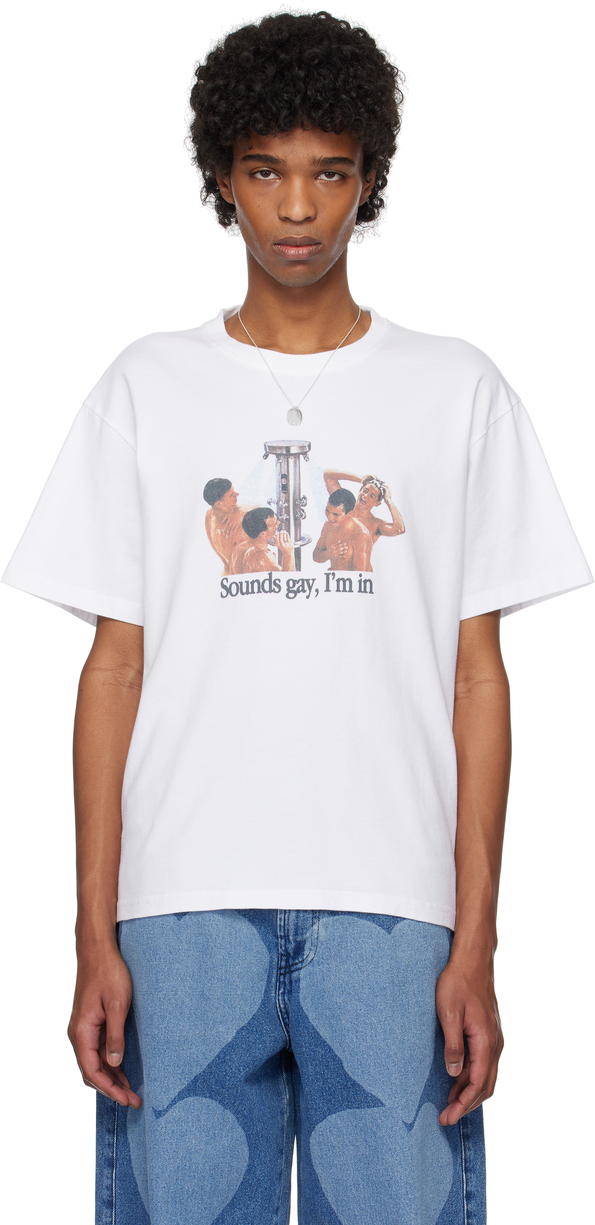 White 'Sounds Gay, I'm In' T-shirt