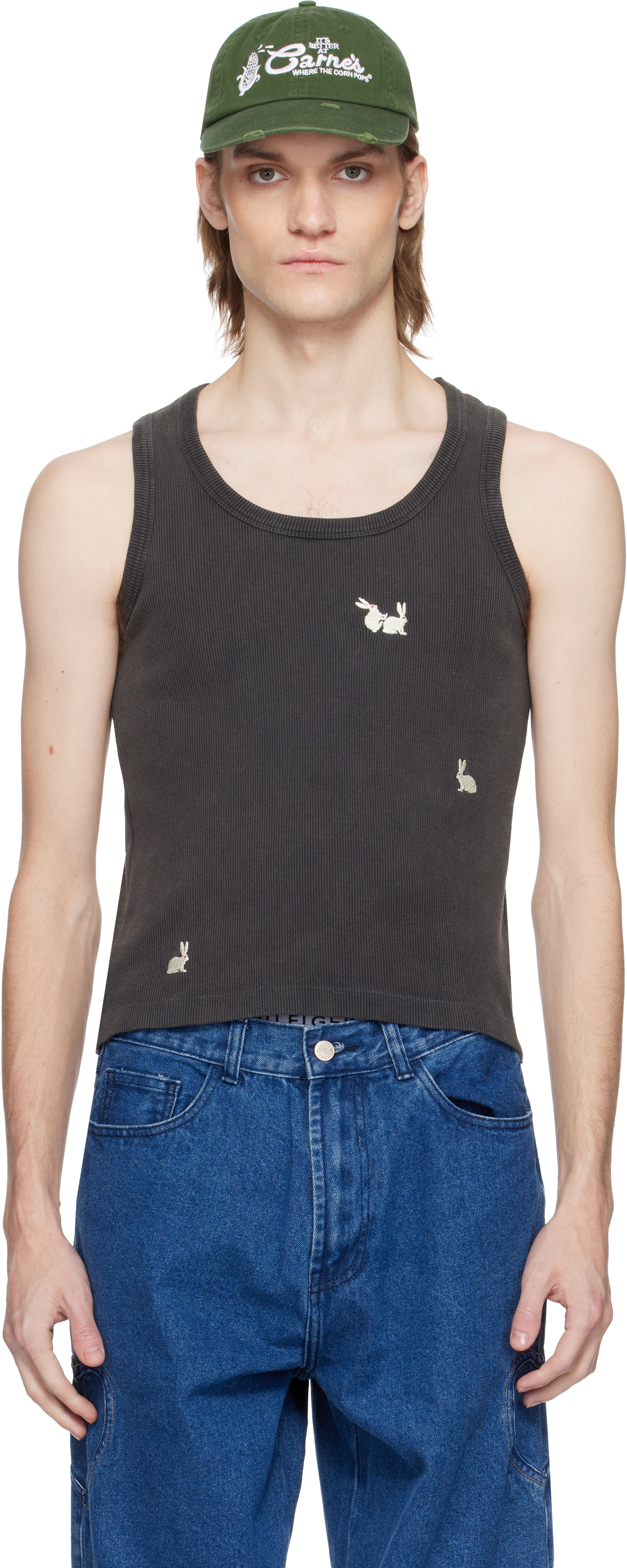 Black Bunny Bliss Tank Top