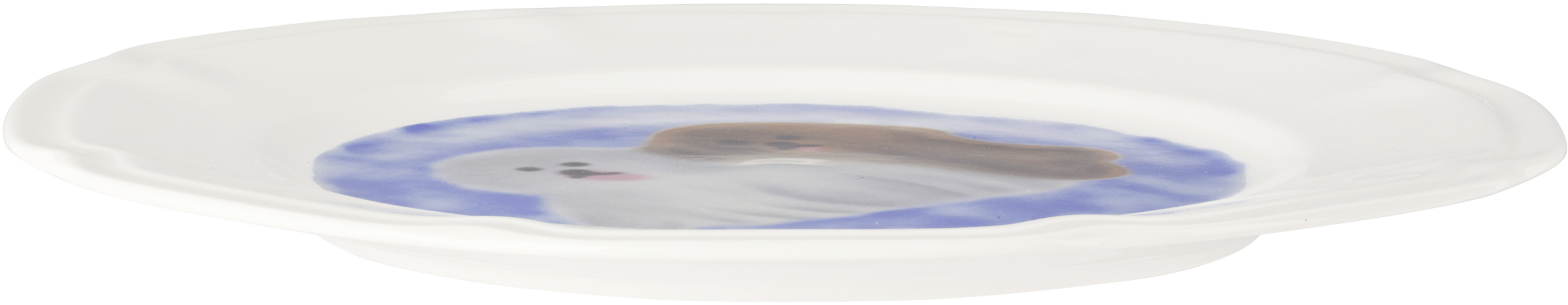 Carne Bollente White Bone Appetit Plate In Multicolor