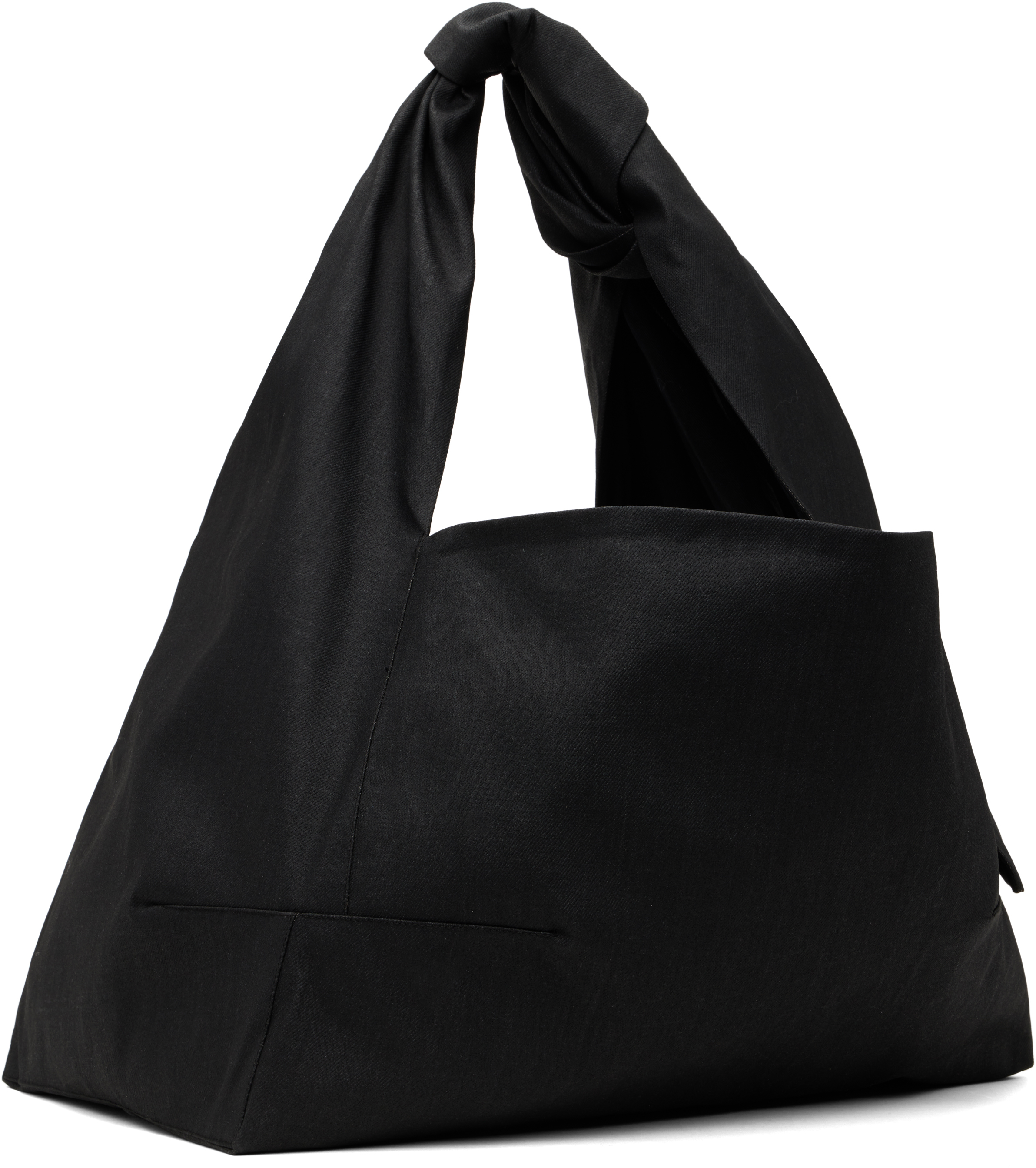 Omar Afridi Gray Coated Denim Knotted Lidia Tote In Brown