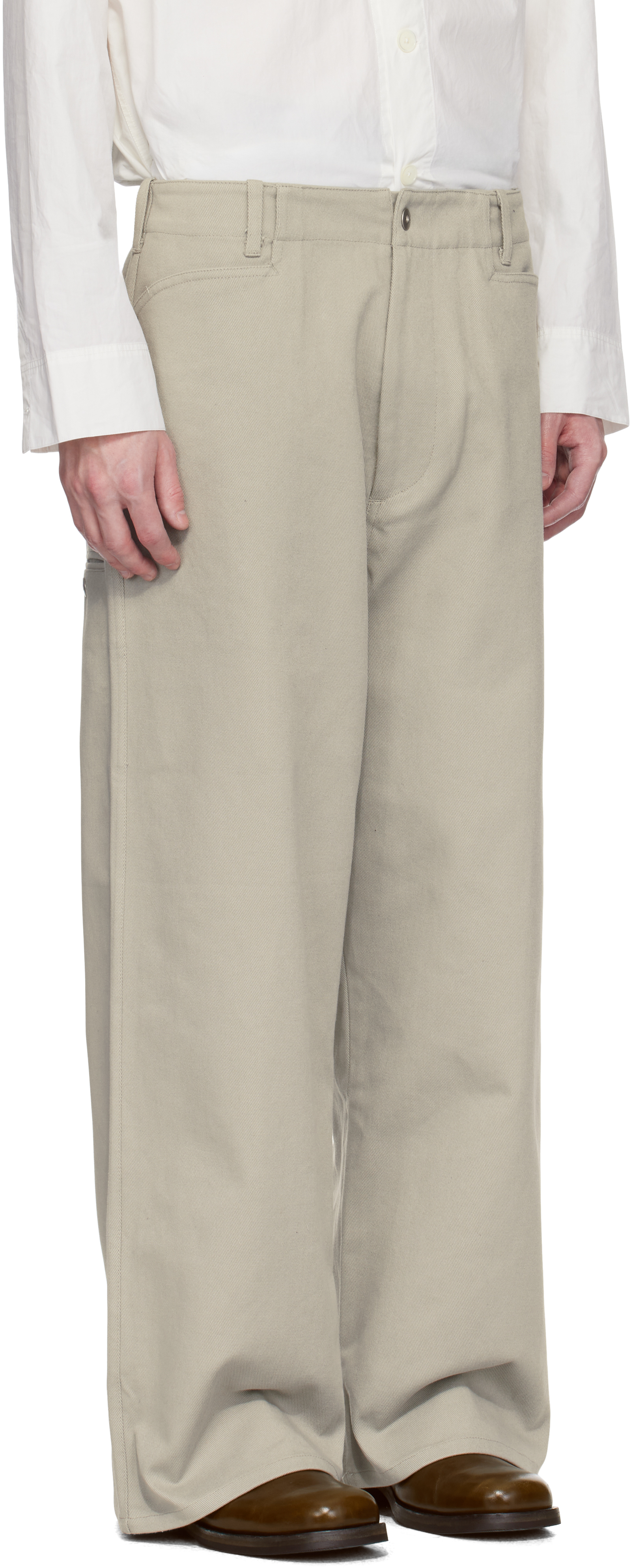 Omar Afridi Gray Trotti Baggy Trousers In Ash