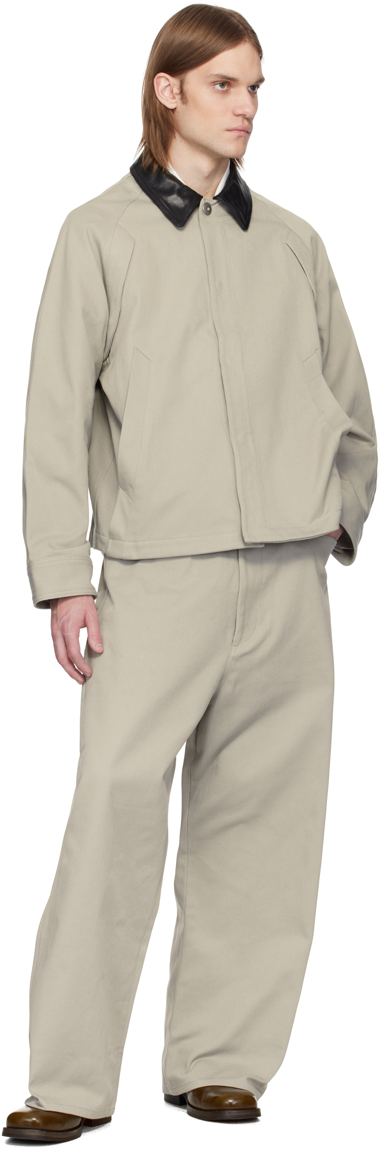 Omar Afridi Gray Trotti Baggy Trousers In Ash
