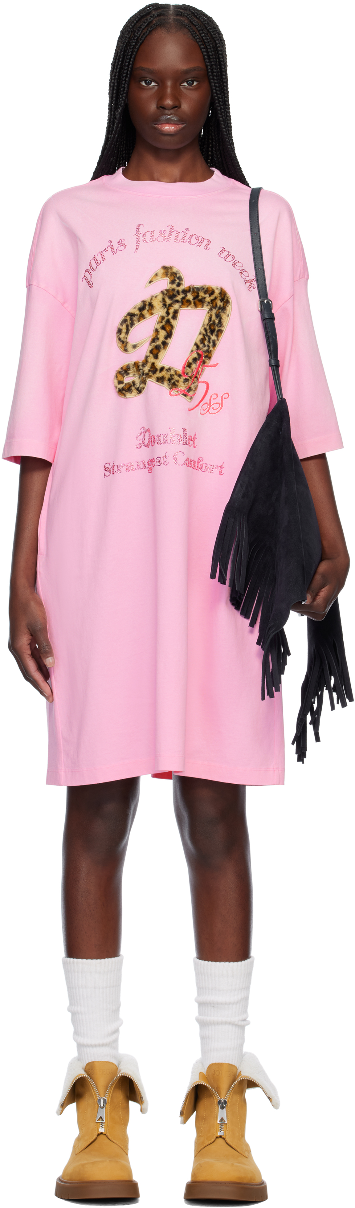 【関税込み】doublet ピンク 'Doublet' PFW Tour ミニワンピース Pink 'Doublet' PFW Tour Minidress by doublet on Sale