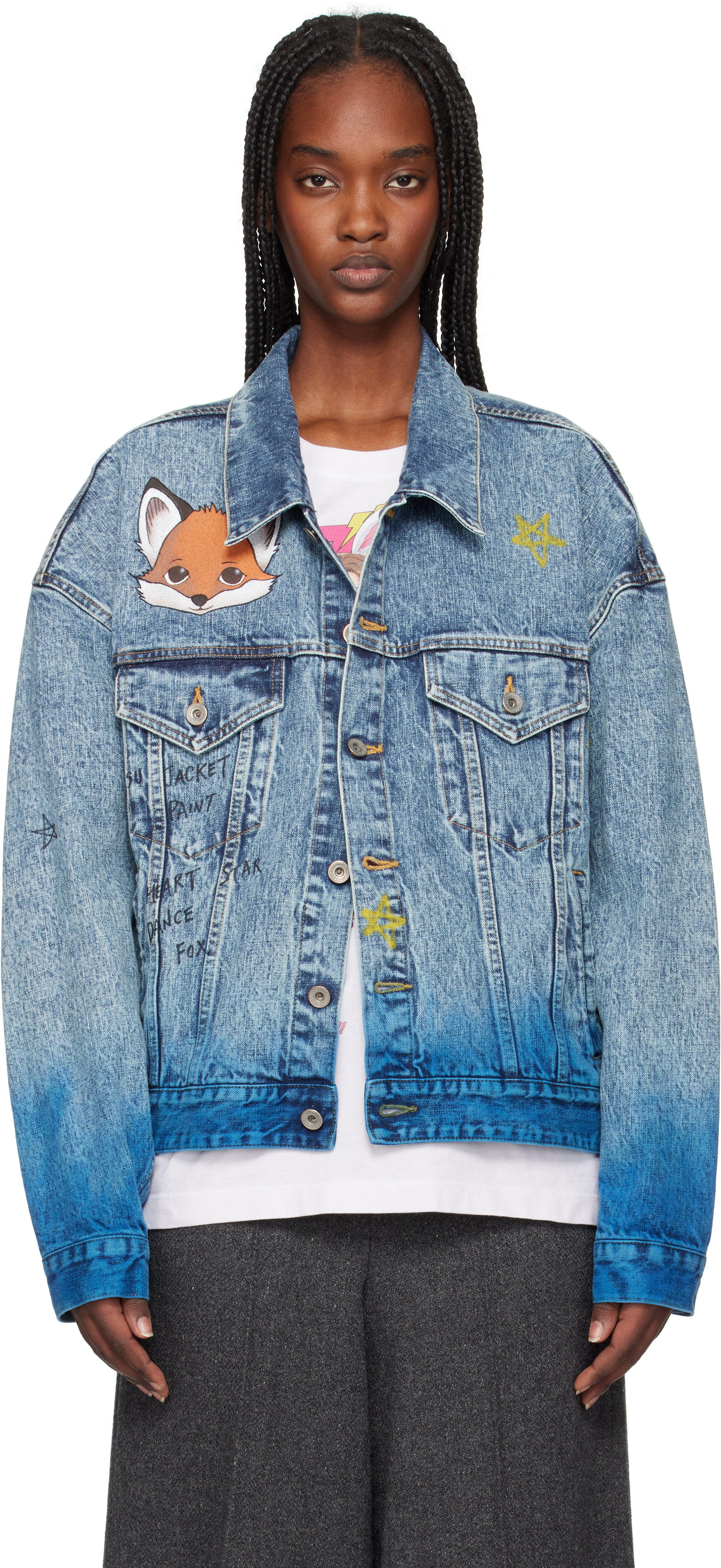 Blue Anime Denim Jacket