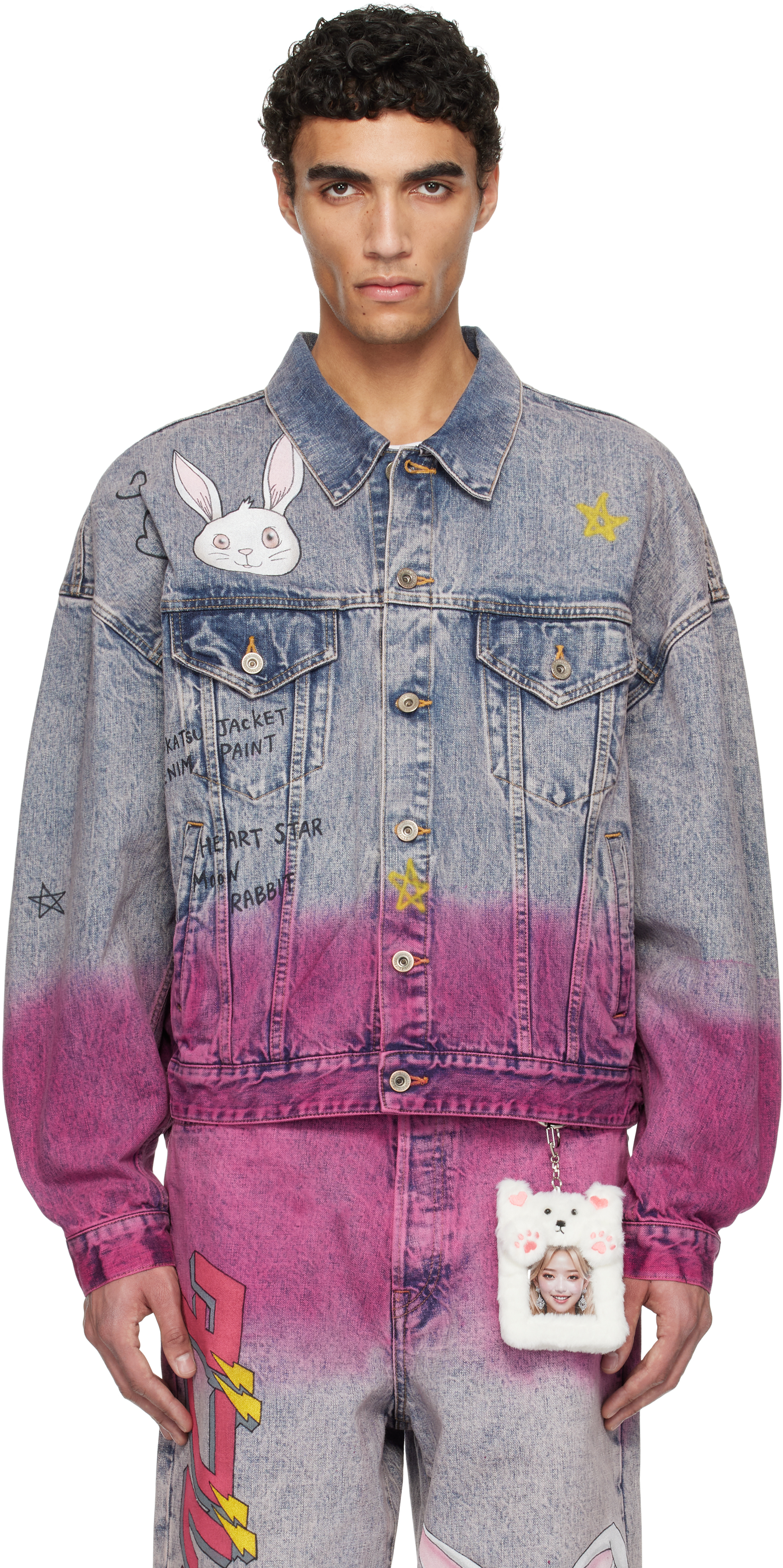 Blue Anime Denim Jacket