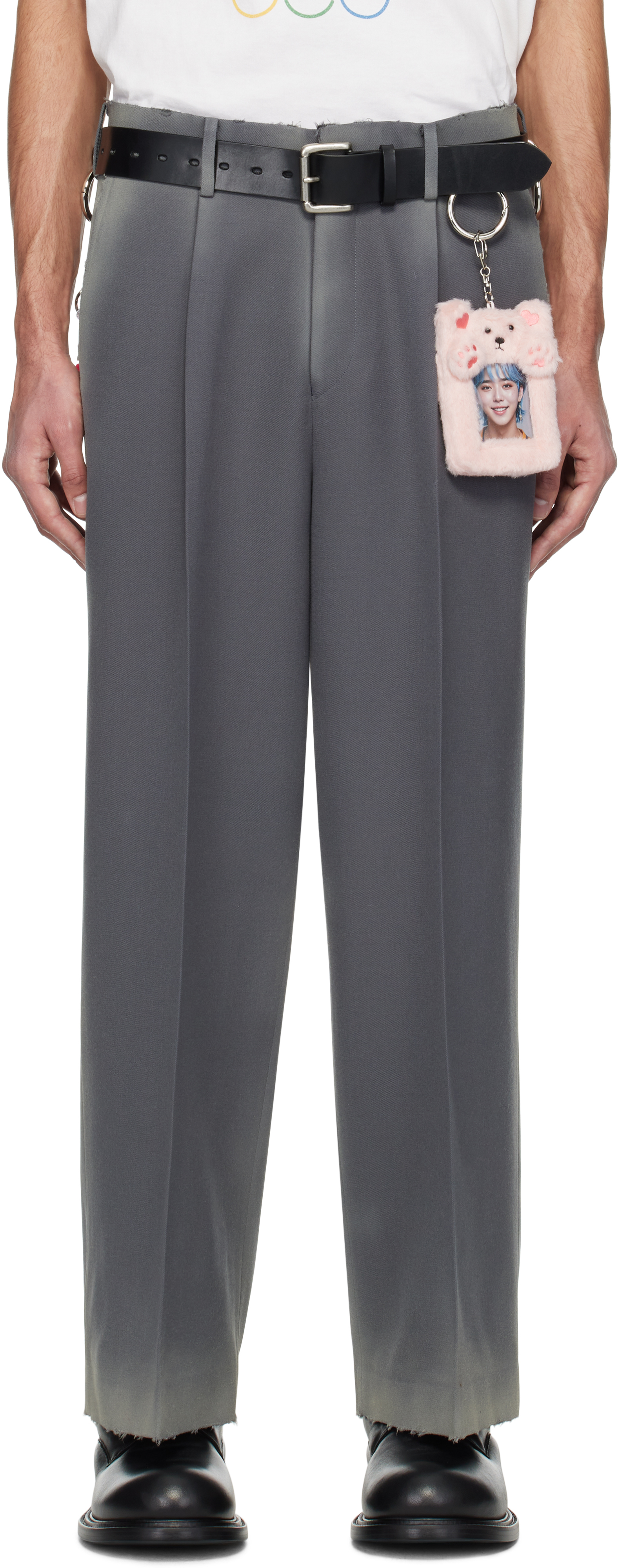 Gray Dusty Tailored Trousers