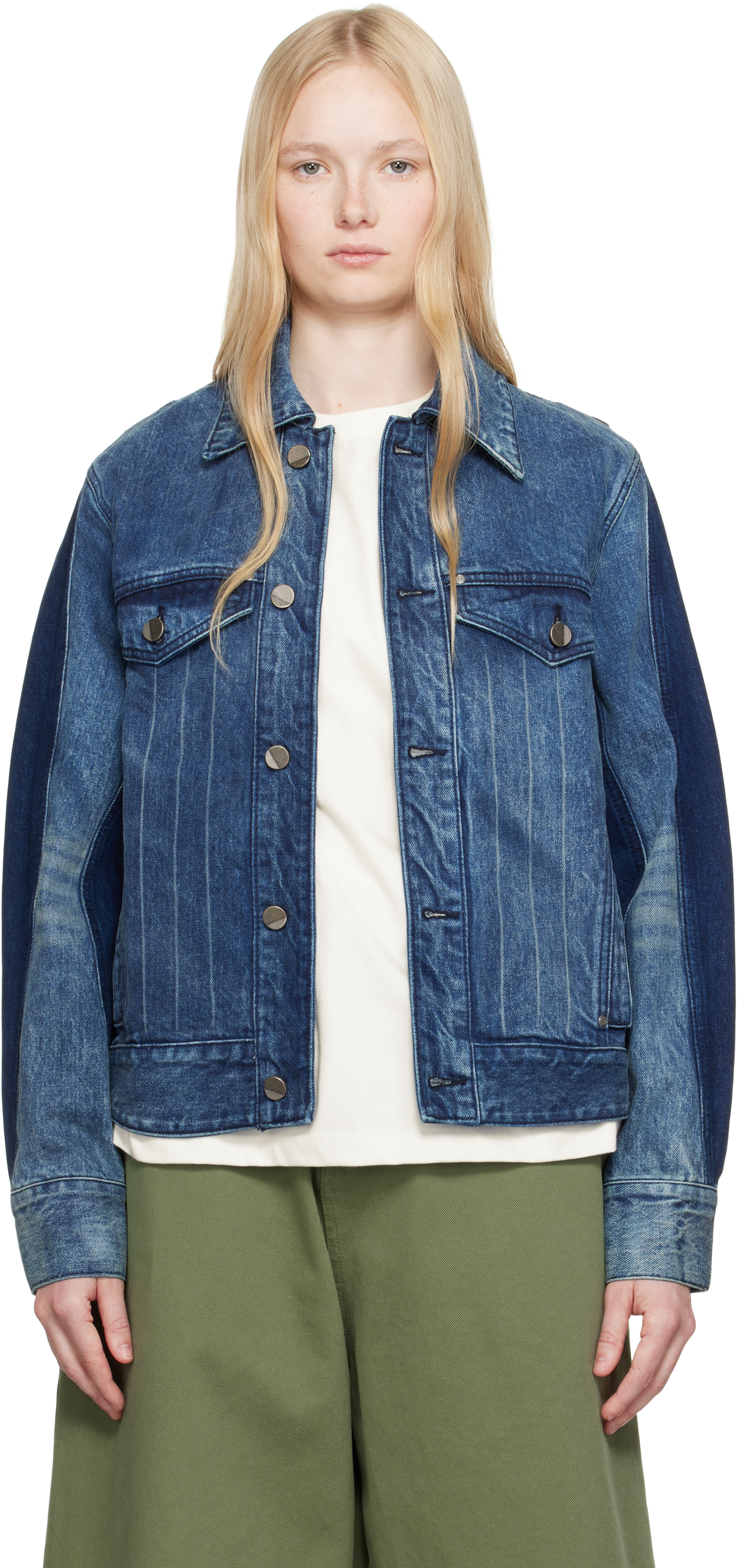 Blue 1603 Trucker Denim Jacket by ADER error on Sale