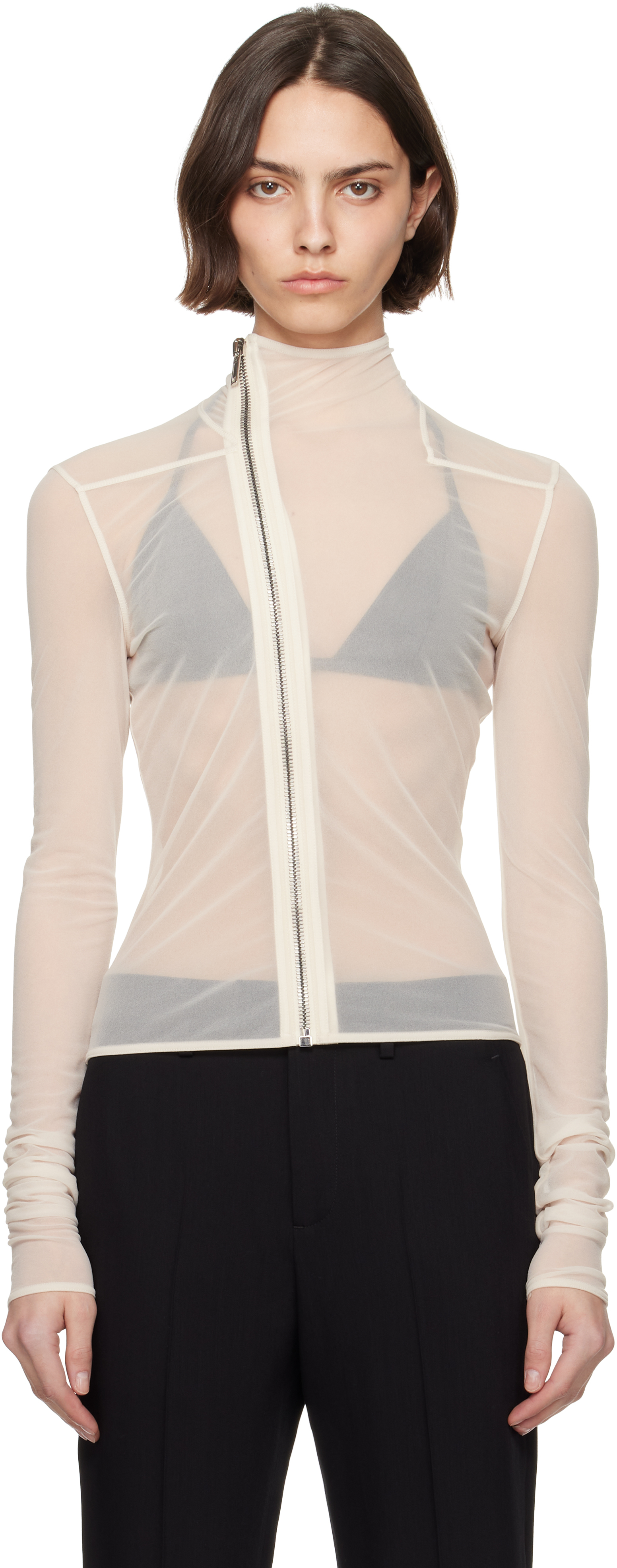 Rick Owens White Hollywood Gary Jacket