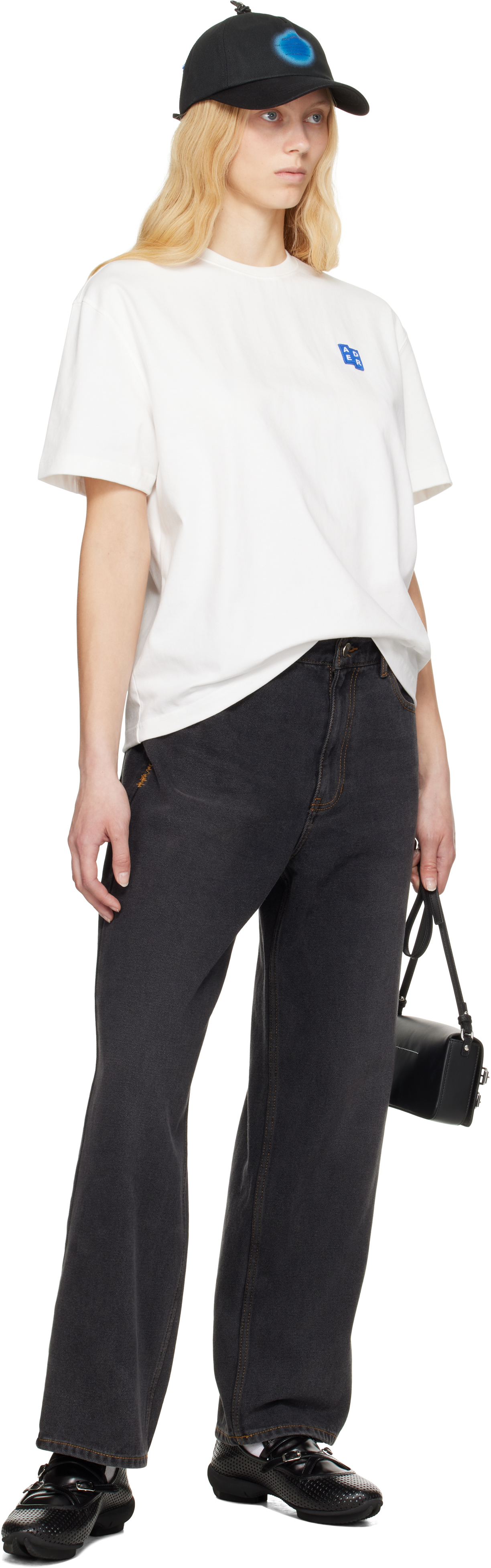 Ader Error Black Sig; Trs Tag 01 Jeans In Noir