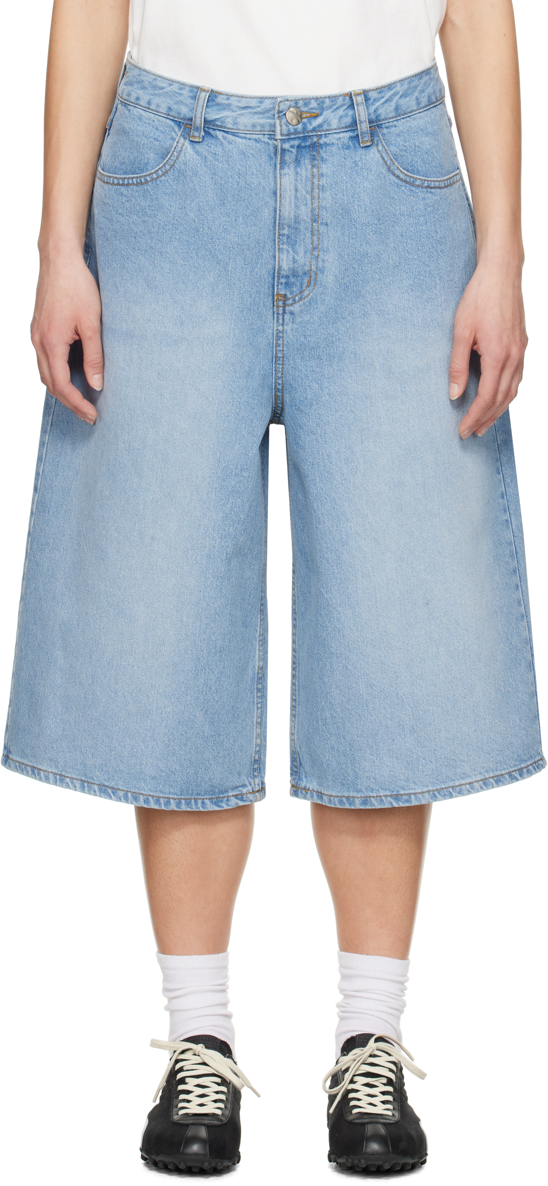 ADER error: ブルー Sig; TRS Tag 01 デニムショートパンツ