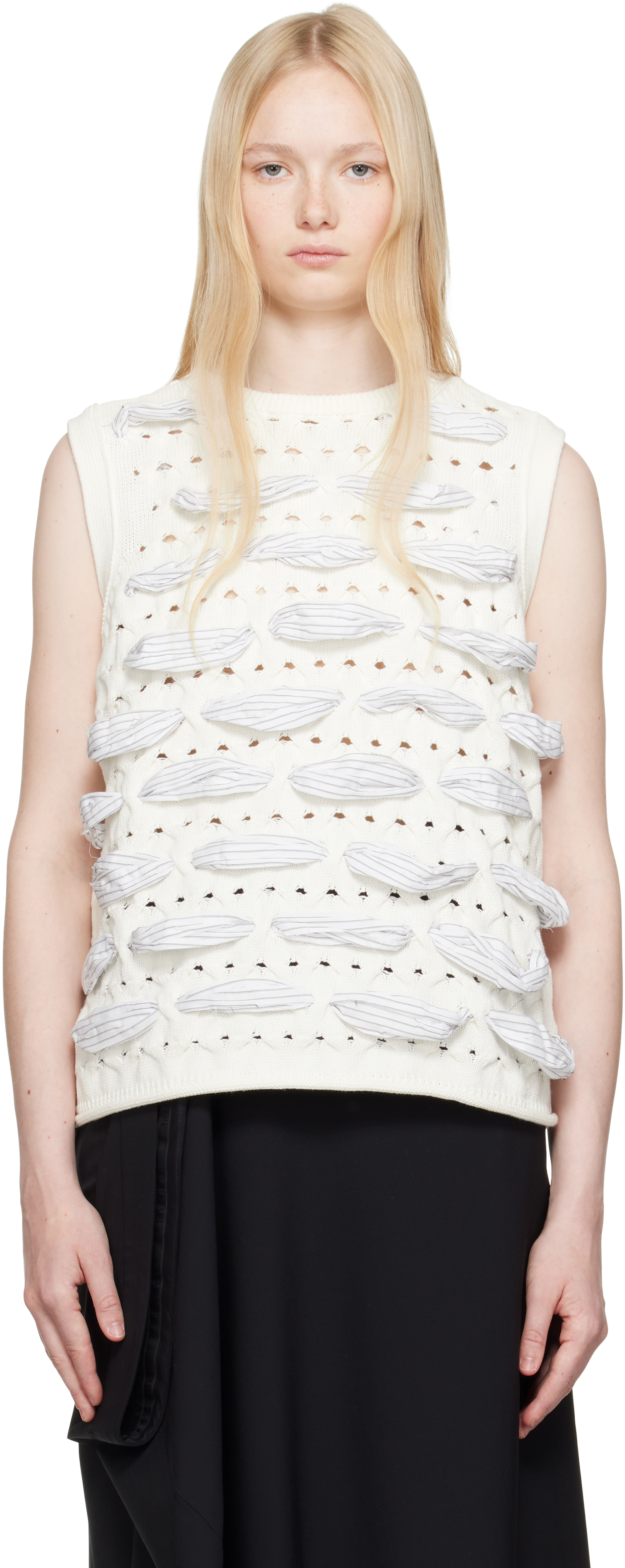 ADER error: White Product. 58 Knit Vest | SSENSE