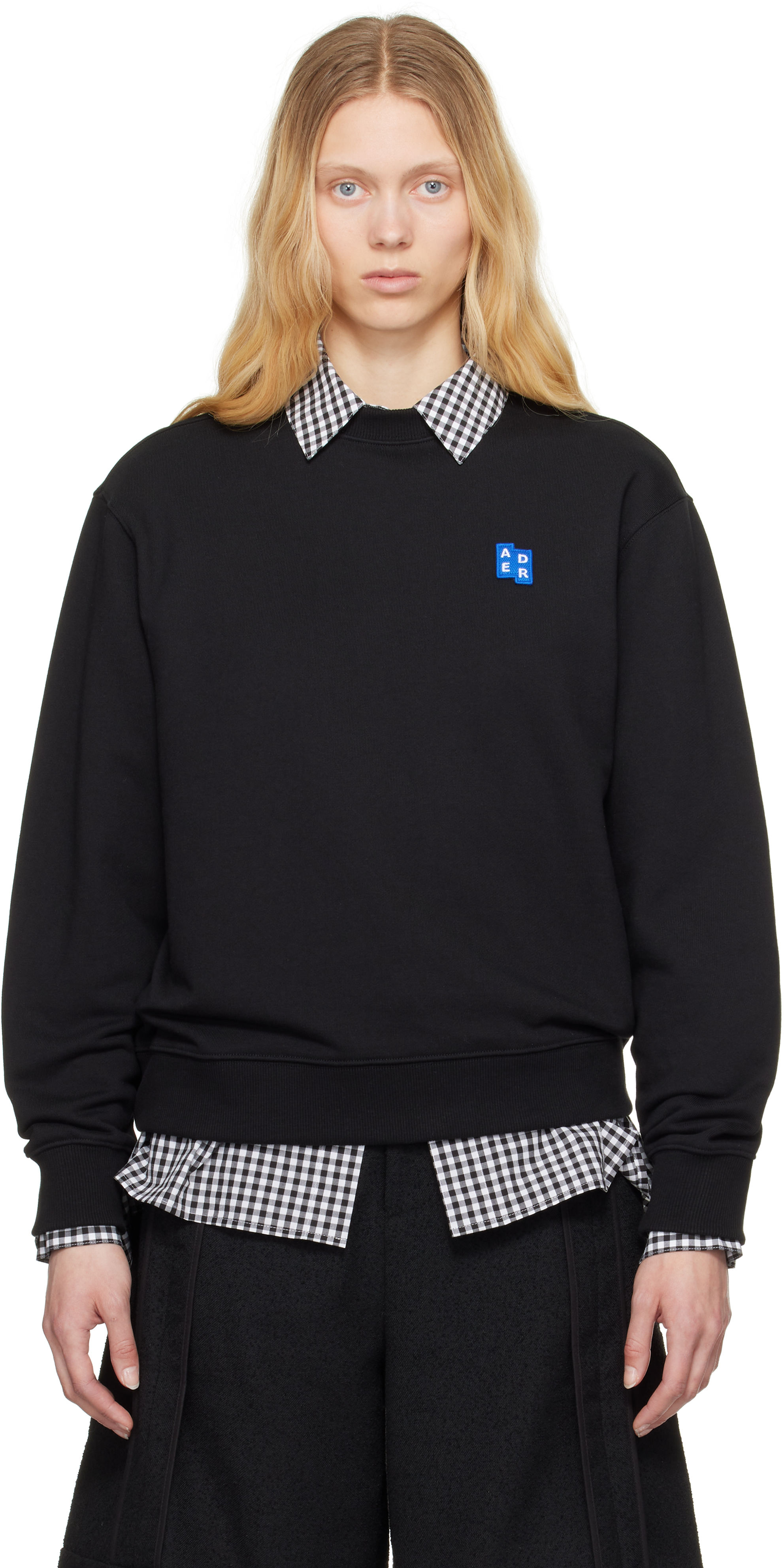 ADER error: ブラック Sig; BL Tag 01 スウェットシャツ
