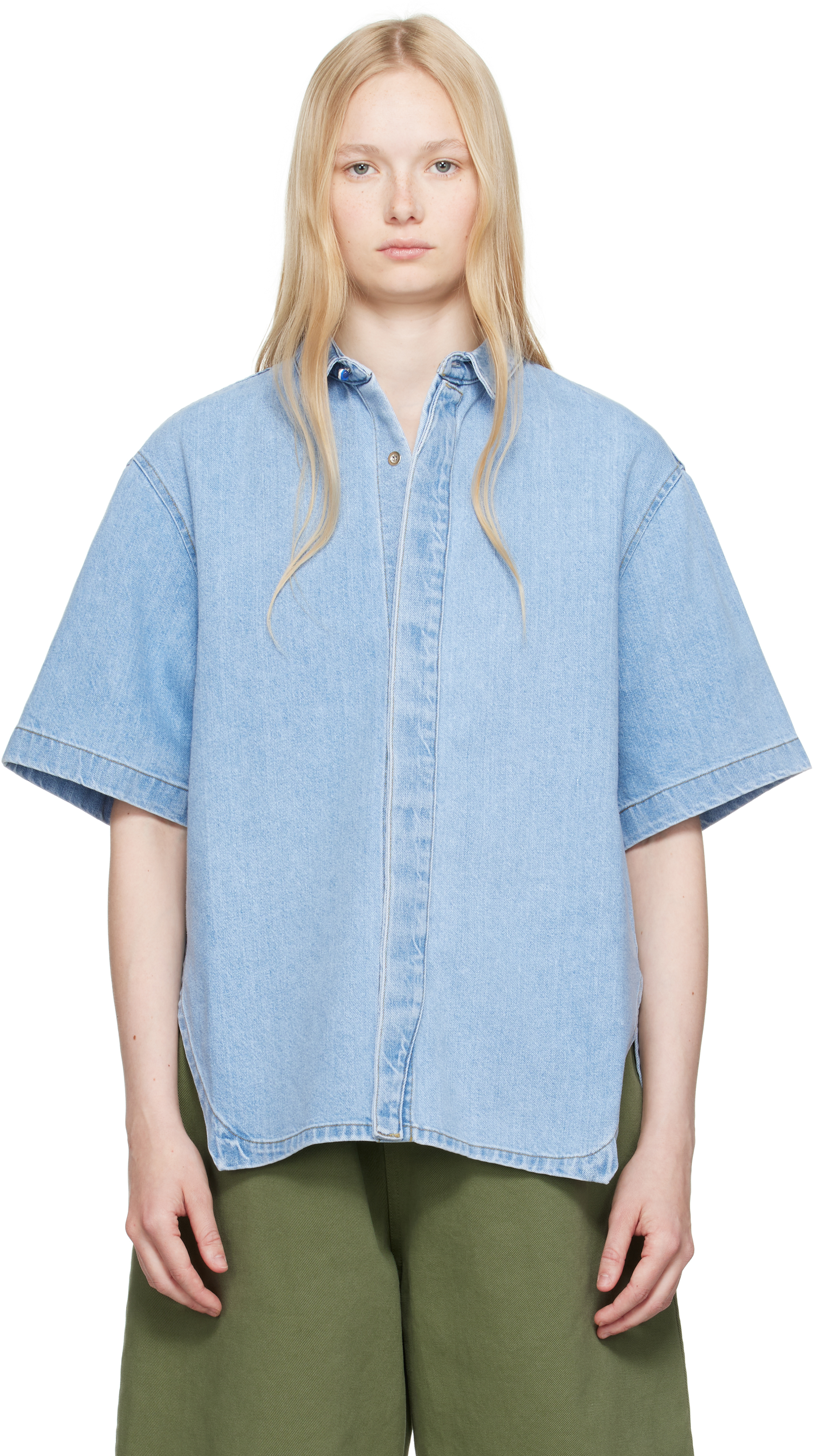 Blue Half Sleeve Product. 57 Denim Shirt