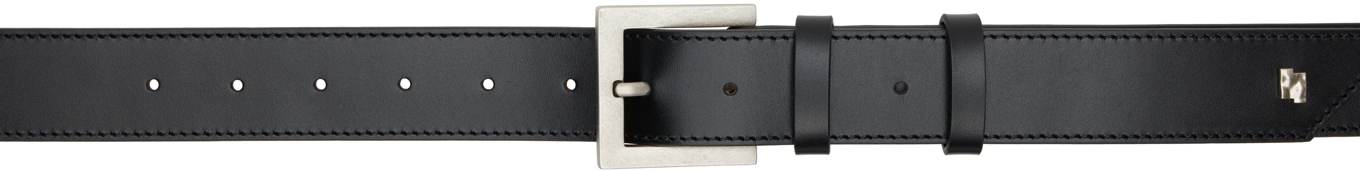 【 ADERERROR 】★Fluic label belt Black Fluic Label Belt by ADER error on Sale