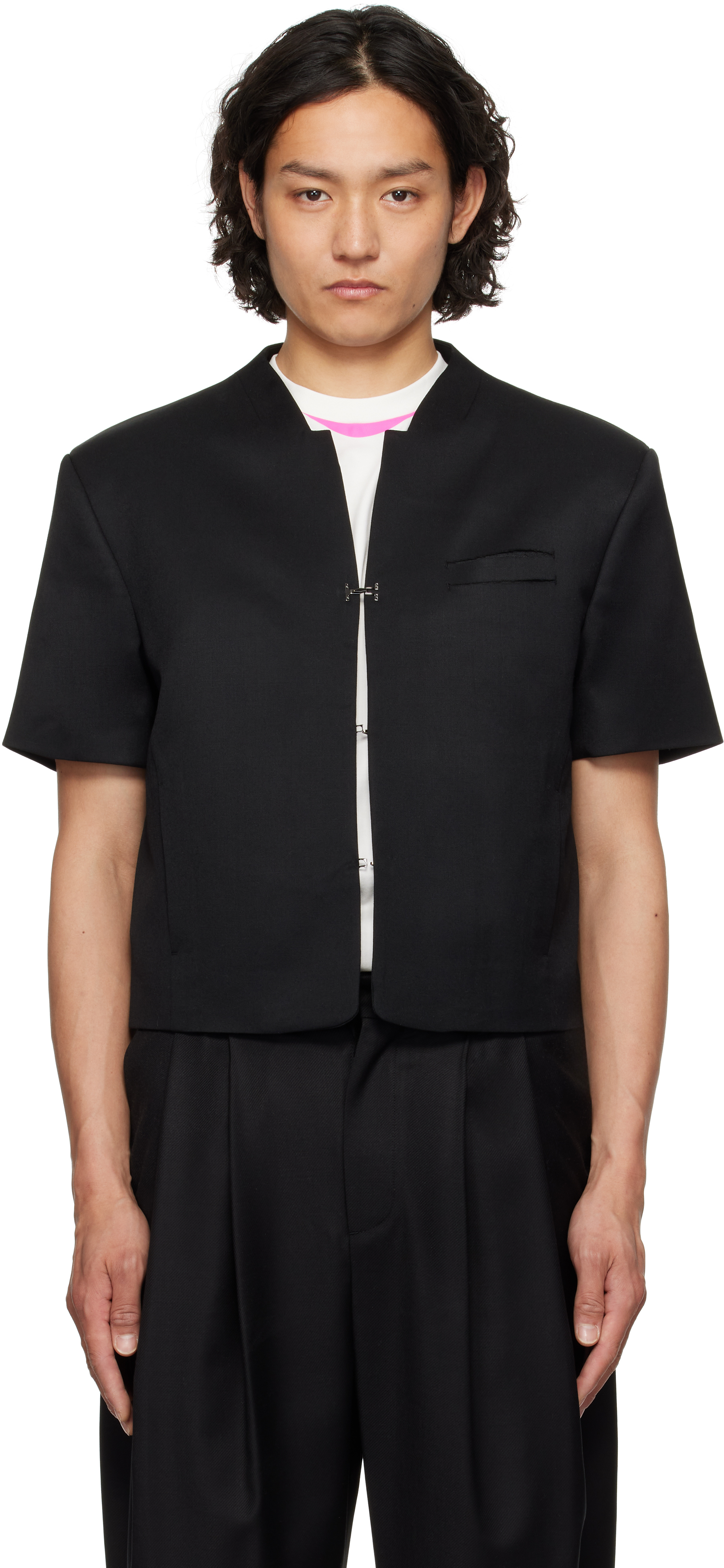 Black Set-Up Blazer Overshirt