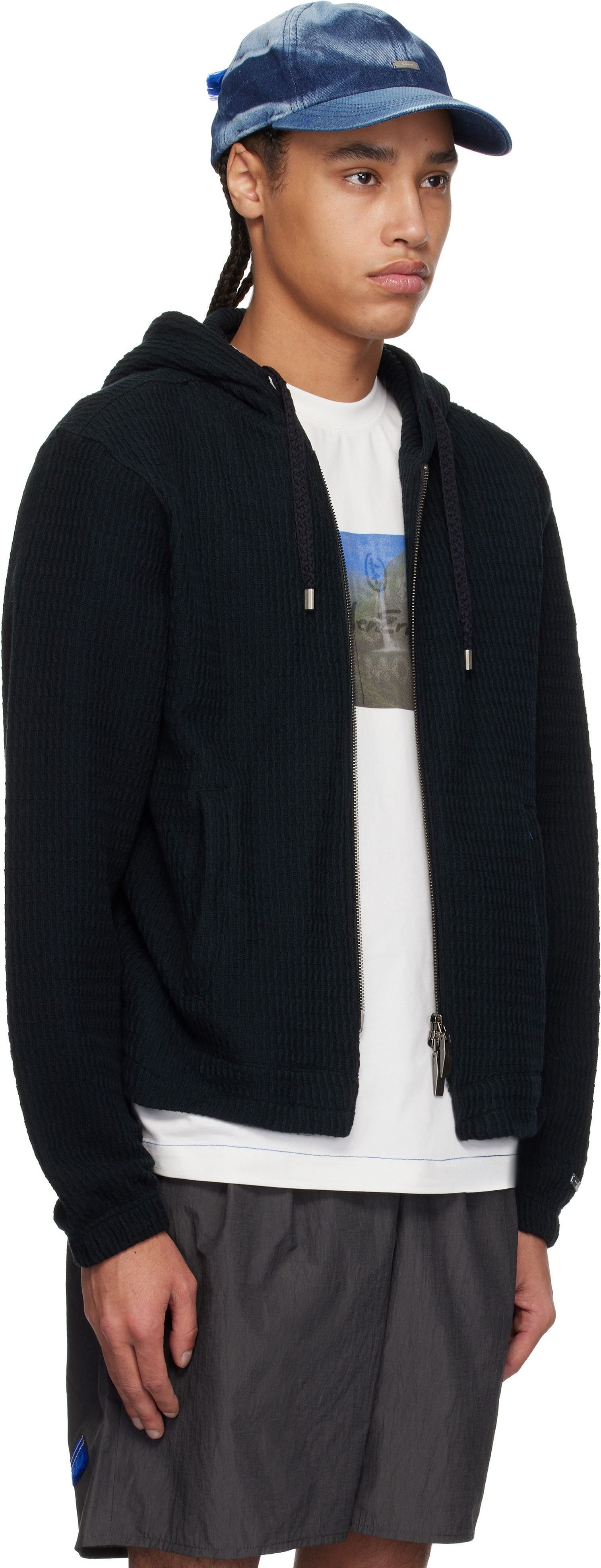 Ader Error Black Lunel Zip-up Product. 30 Hoodie In Black