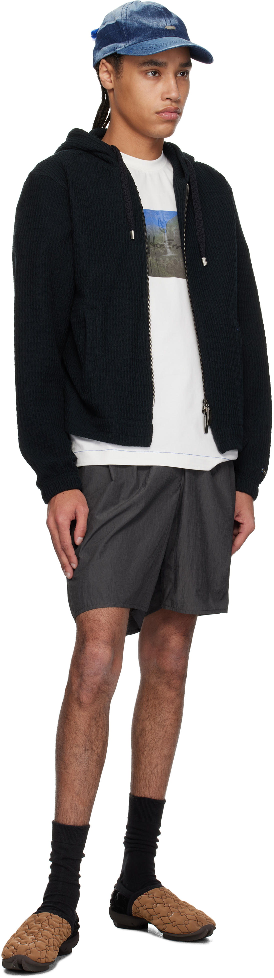 Ader Error Black Lunel Zip-up Product. 30 Hoodie In Black