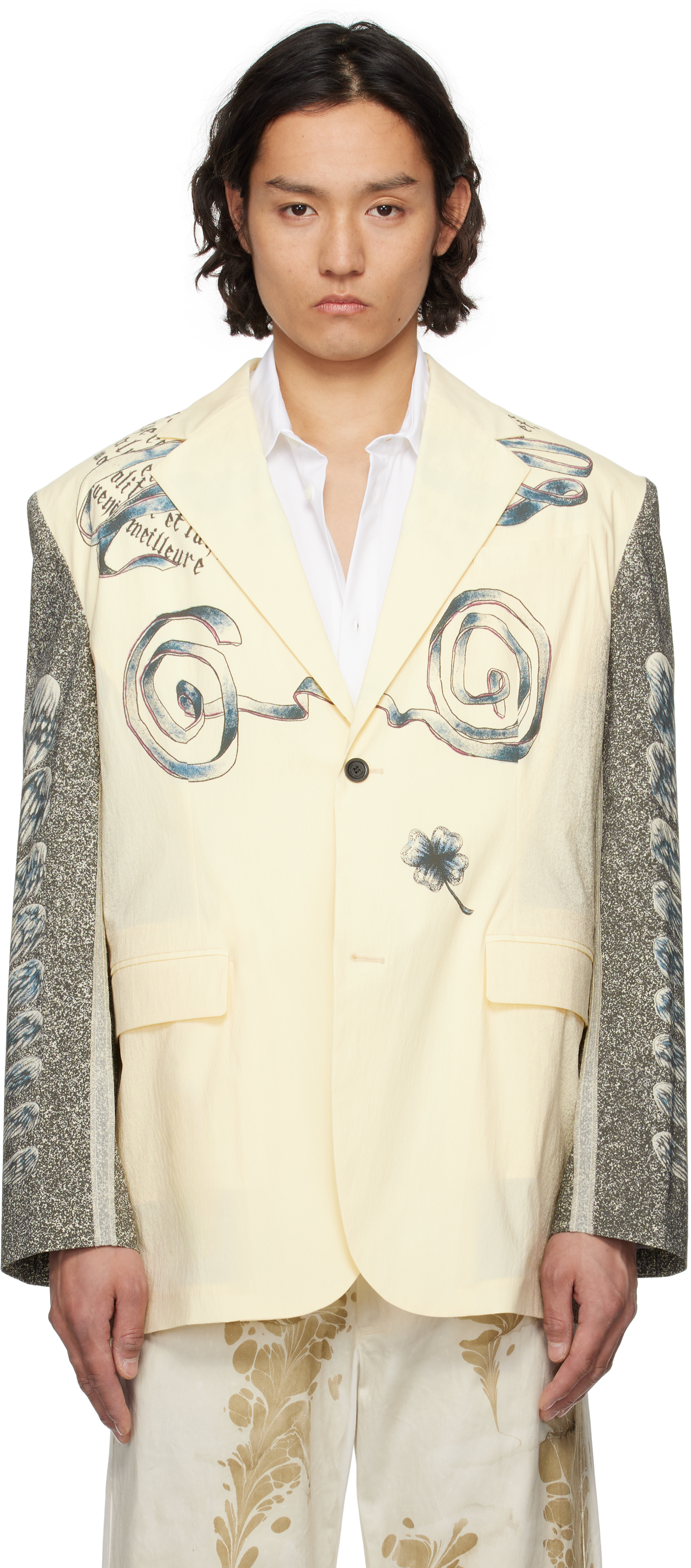 Jean Paul Gaultier ベージュ ピーコート JeanPaulGaultierPatchworkBeige