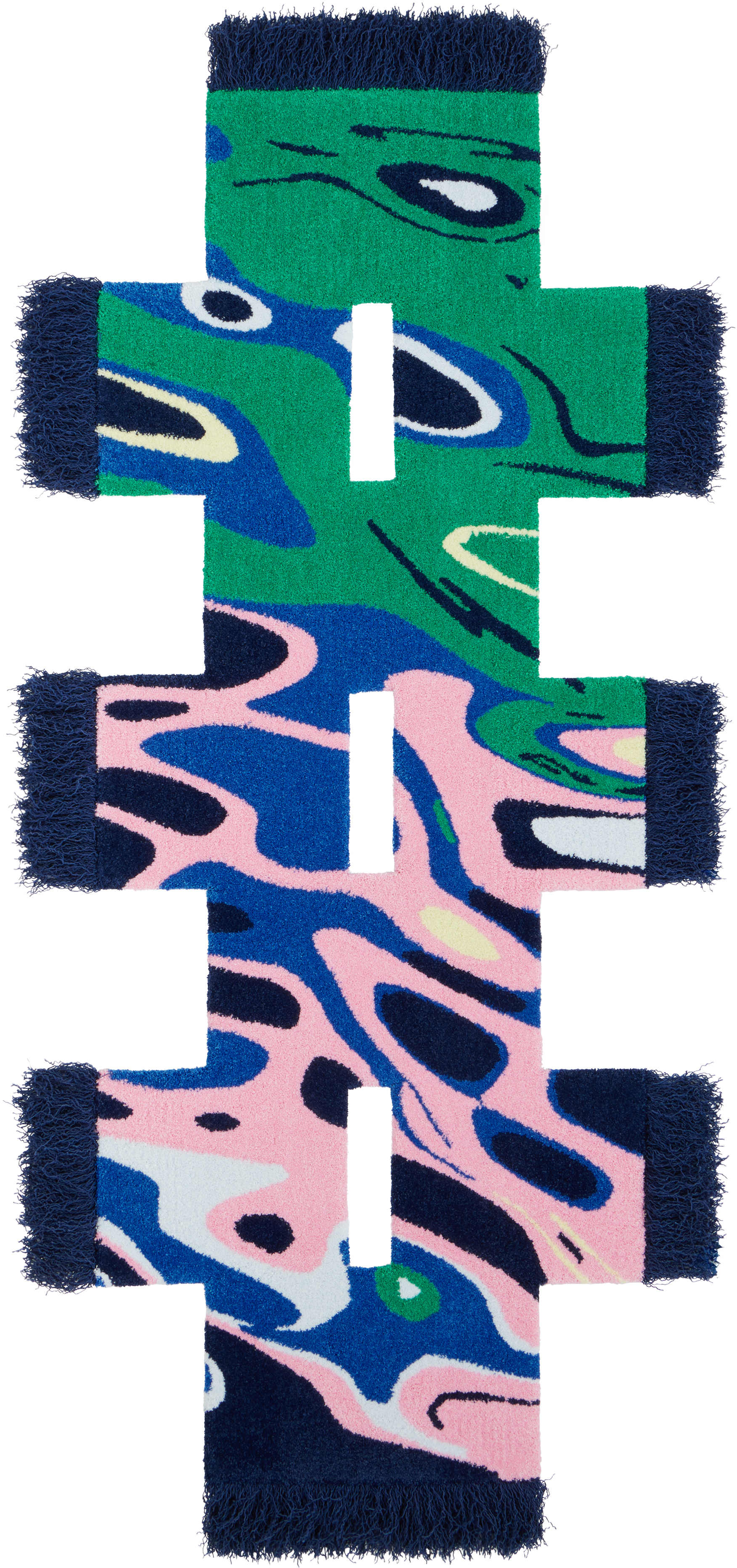 Okej Green & Pink Small Rowdy Rug In Oil