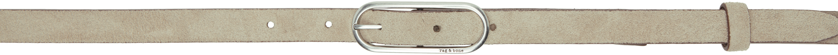 Rag & Bone Taupe Baby Rounded Belt In Lghtsndsd