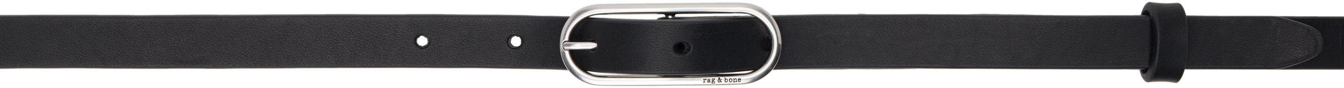 Rag & Bone Baby Rounded Rebound Belt In Black