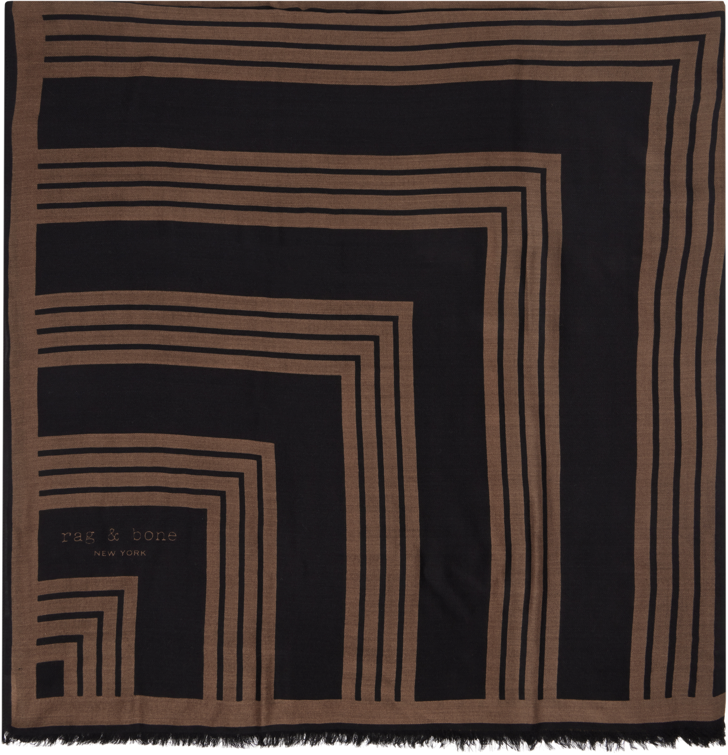 Brown & Black Harlow Geo Scarf