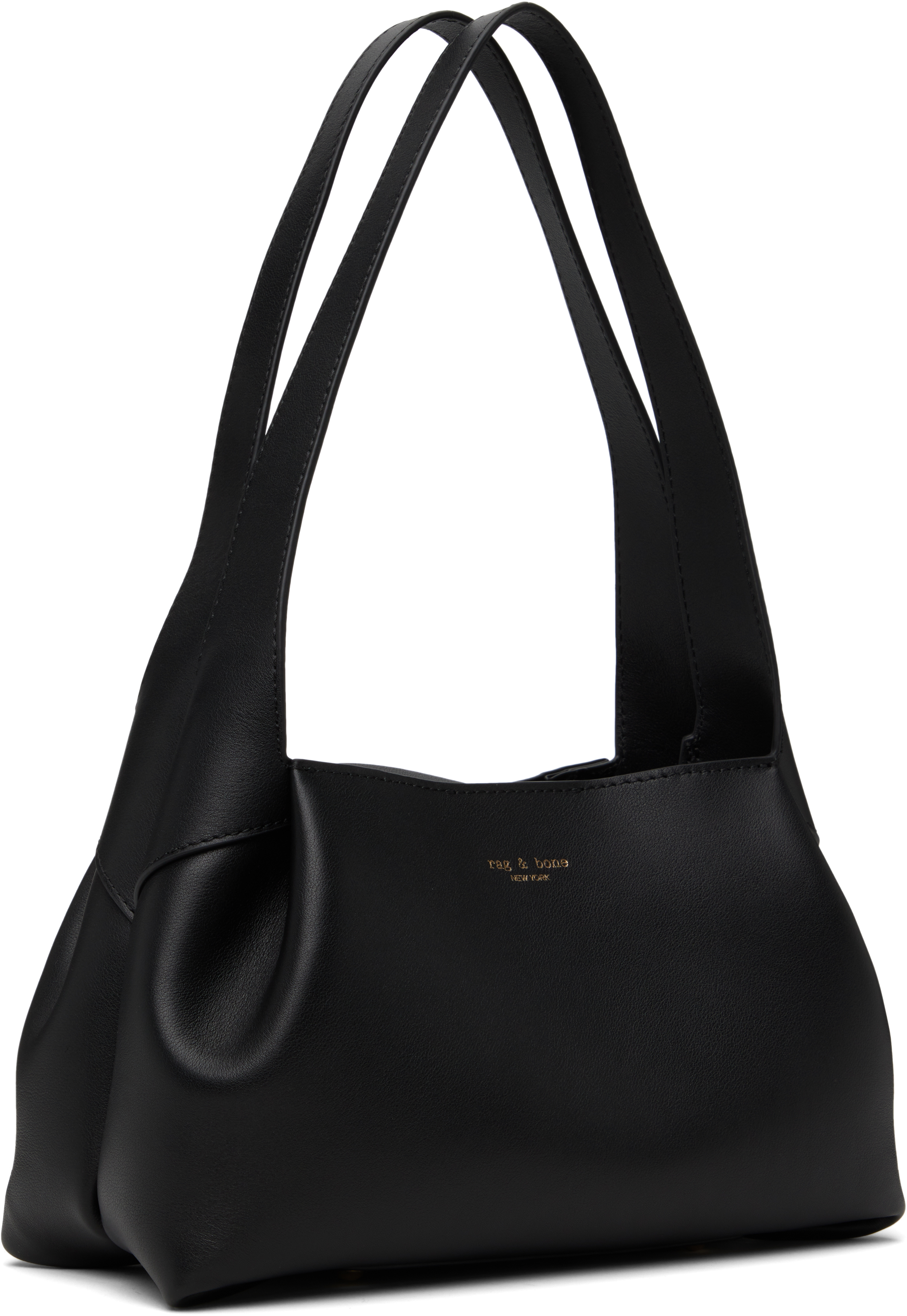 Rag & Bone Black Slade Calf Leather Shoulder Bag In Bla