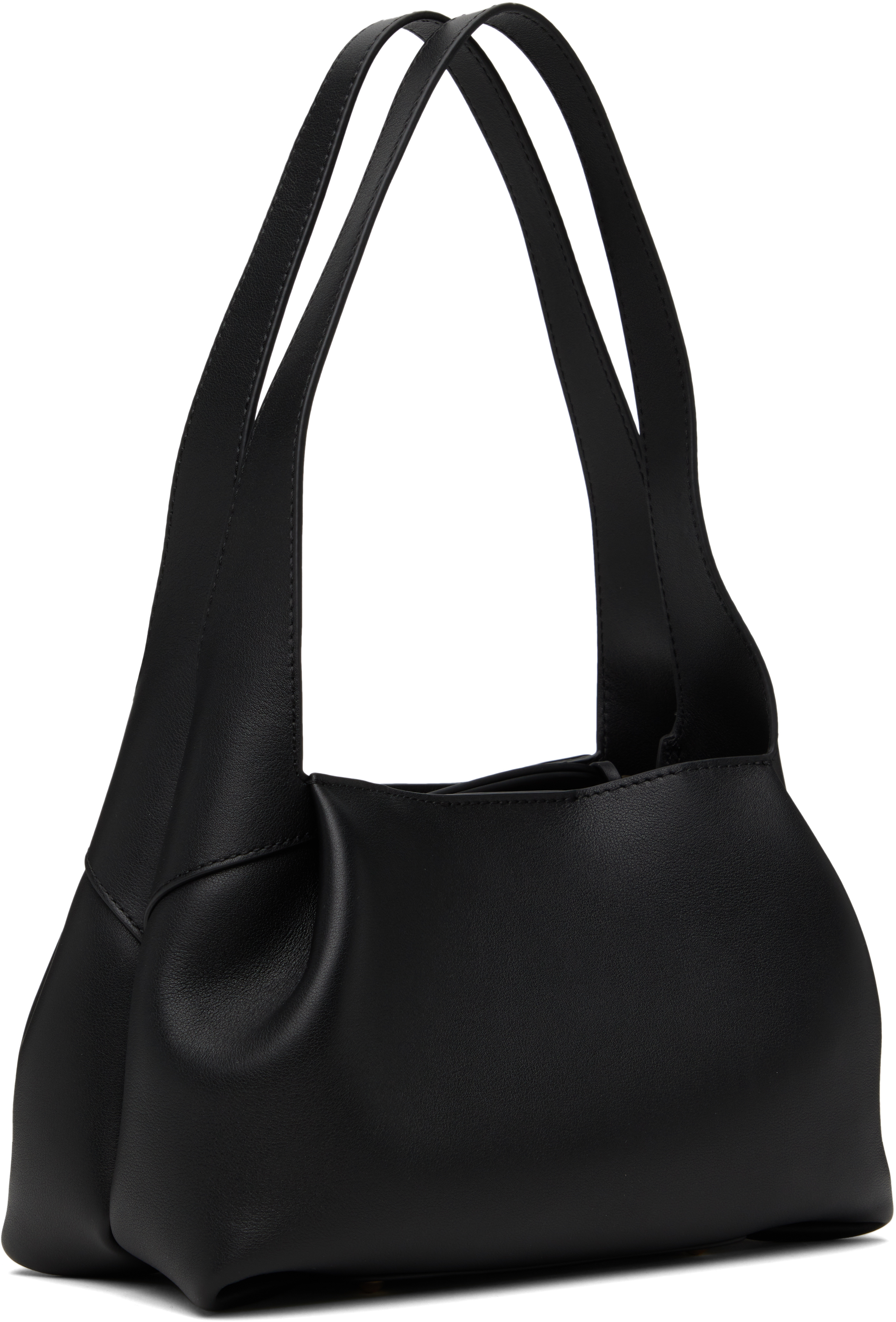 Rag & Bone Black Slade Calf Leather Shoulder Bag In Bla