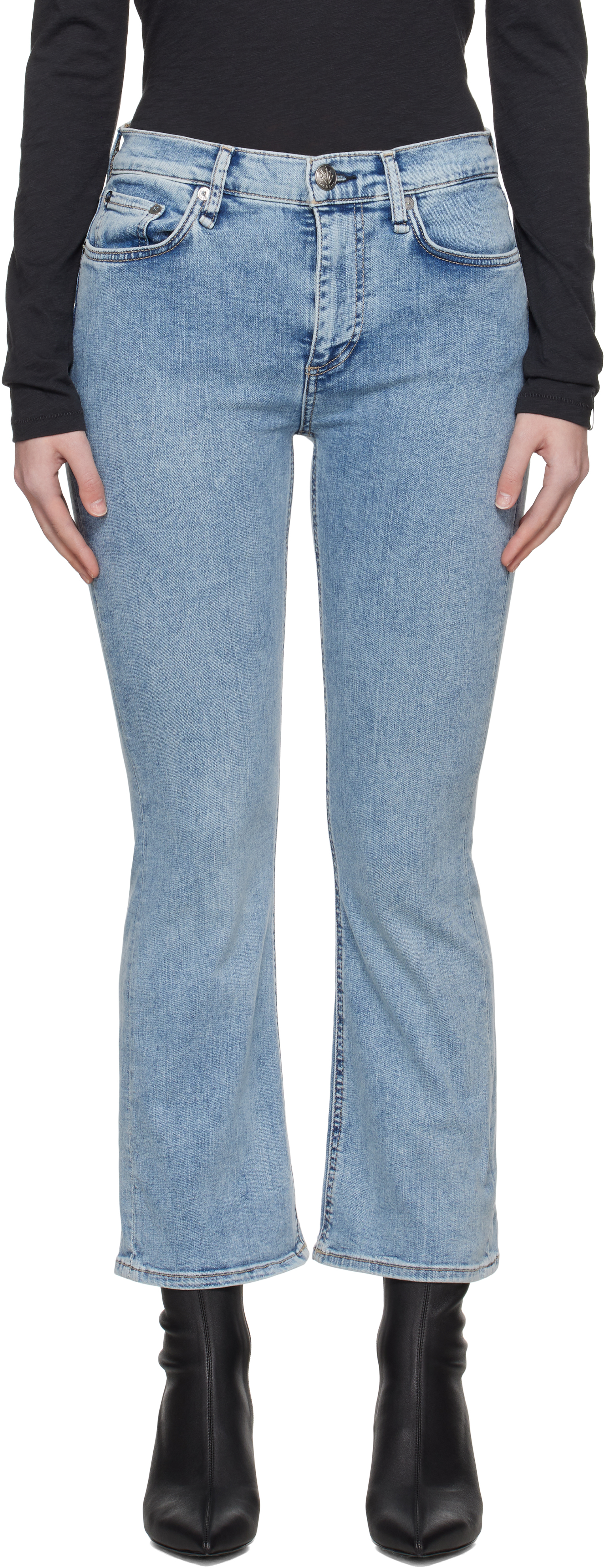 【関税込み】rag & bone ブルー Peyton ブーツカット ジーンズ rag & boneのブルー Epic Peyton ブーツカット ジーンズがセール中
