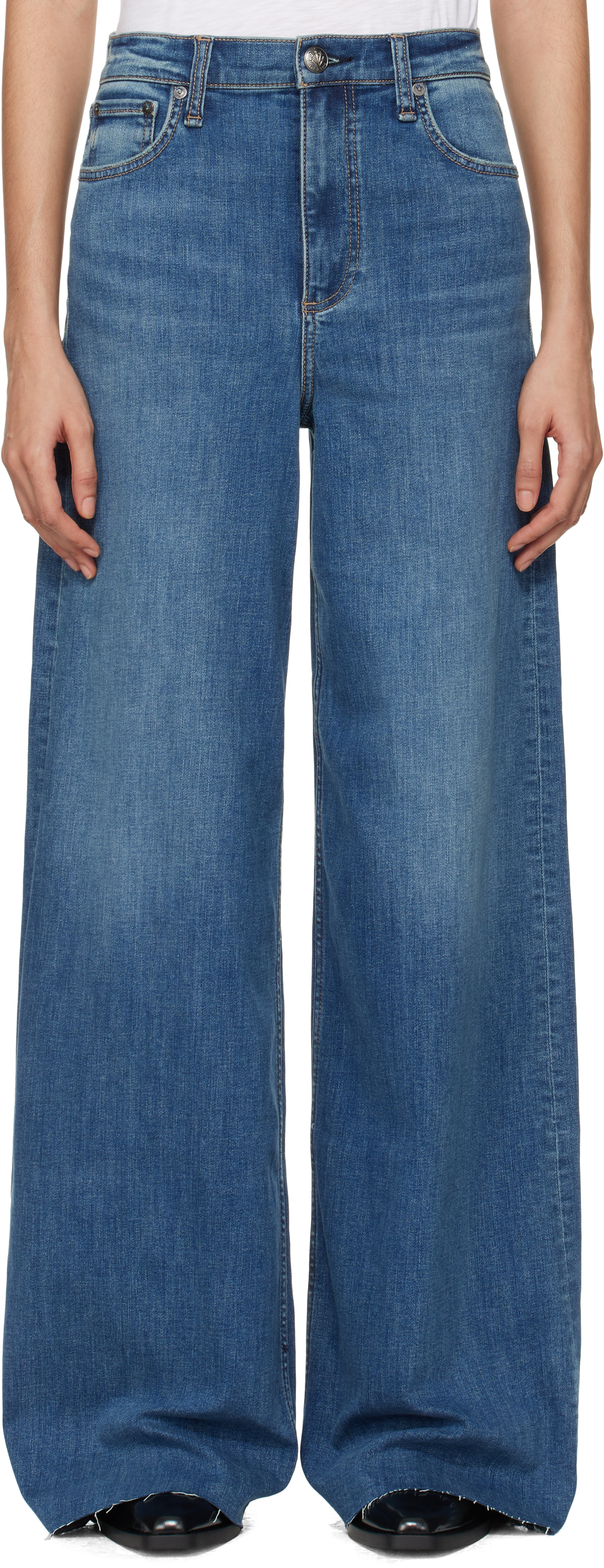 Blue Flexi Sofie Wide-Leg Jeans