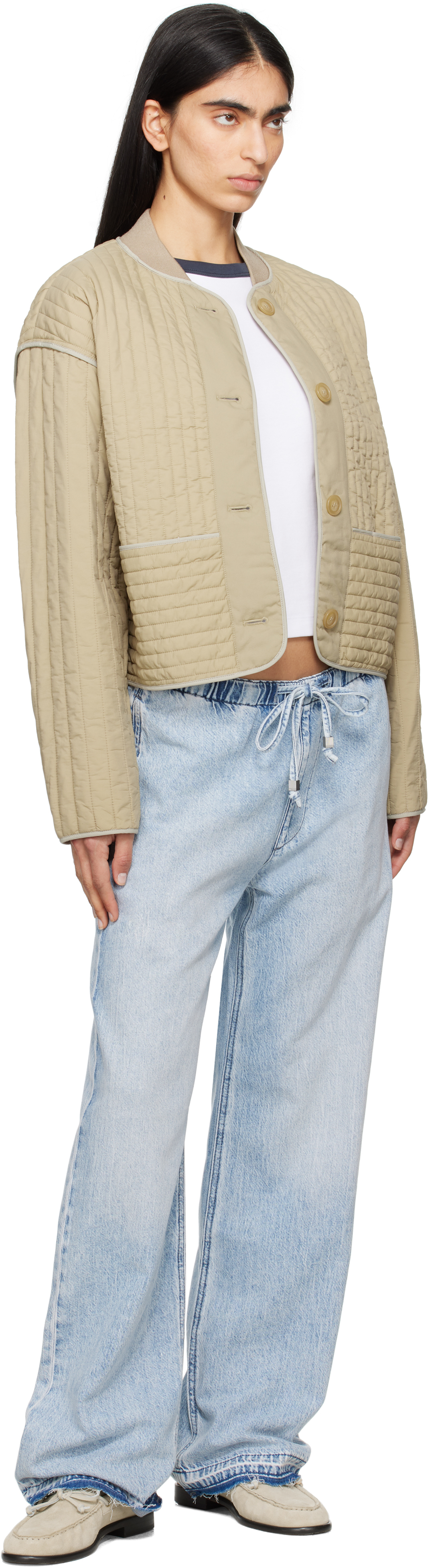 Rag & Bone Blue Ultra Featherweight Logan Wide-leg Jeans In Kierra