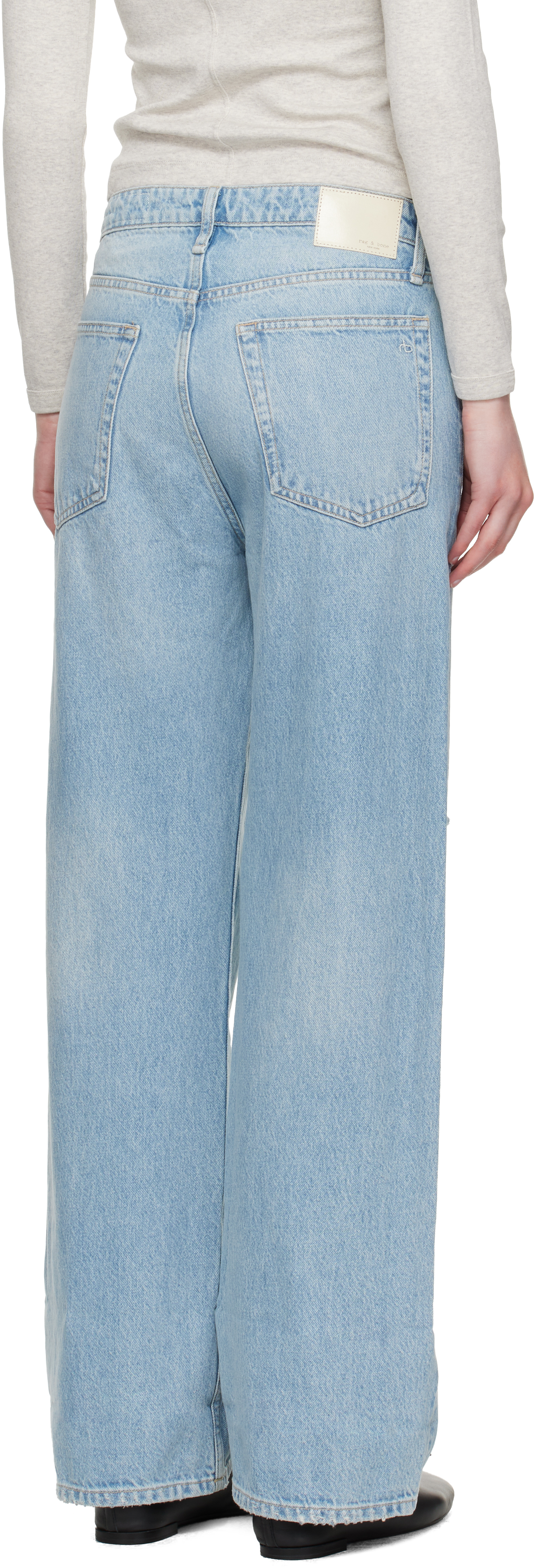 Rag & Bone Blue Logan Mid-rise Jeans In Ludlow