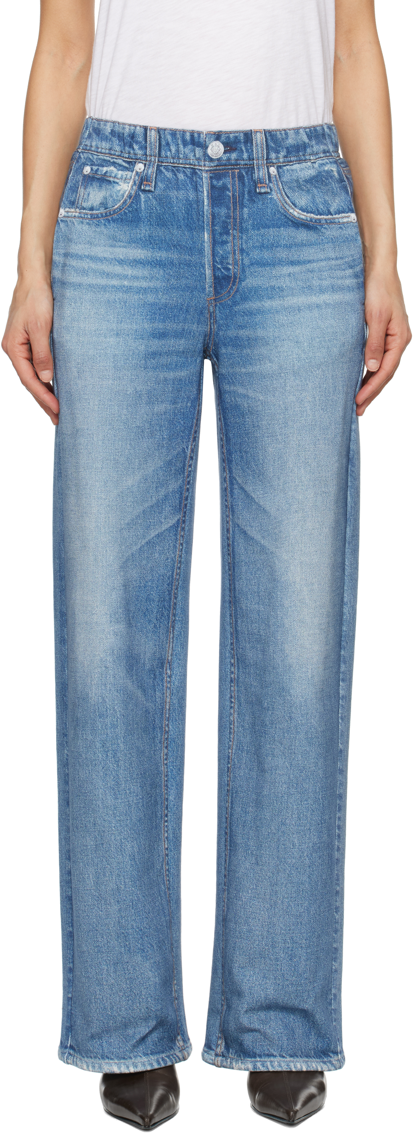 【関税込み】rag & bone ブルー Marina ワイドレッグジーンズ Rag & Bone ブルー Marina ワイドレッグジーンズ ブルー | Lyst