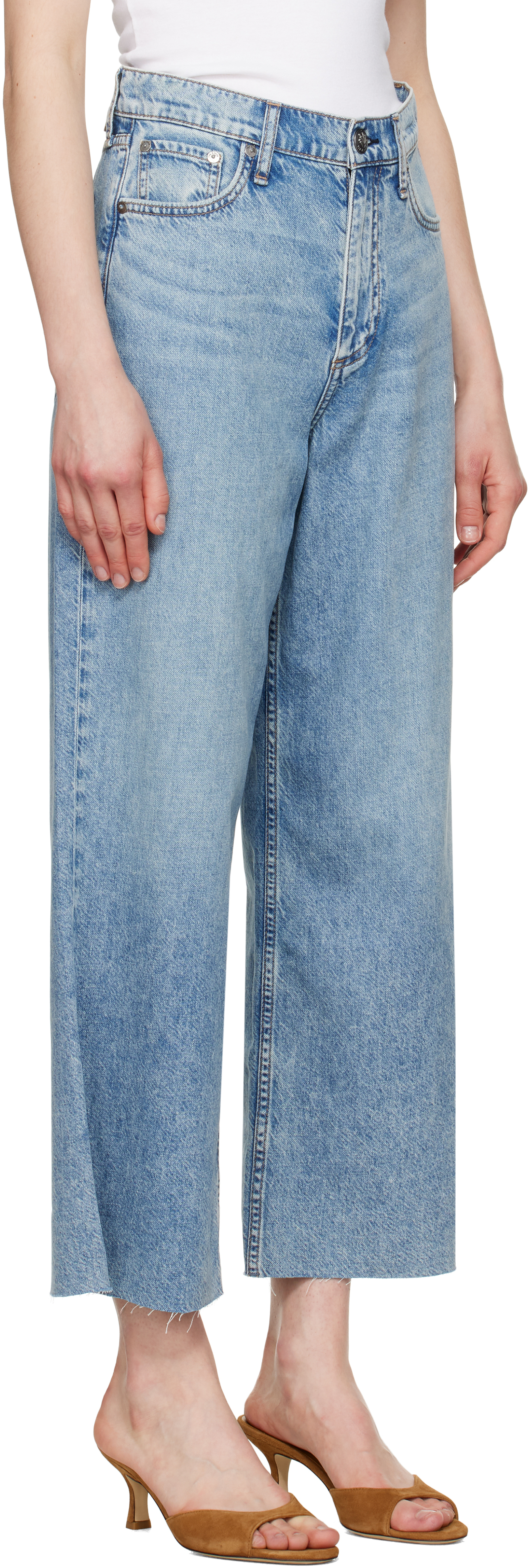 Rag & Bone Blue Featherweight Andi Ankle-length Jeans In Beacon