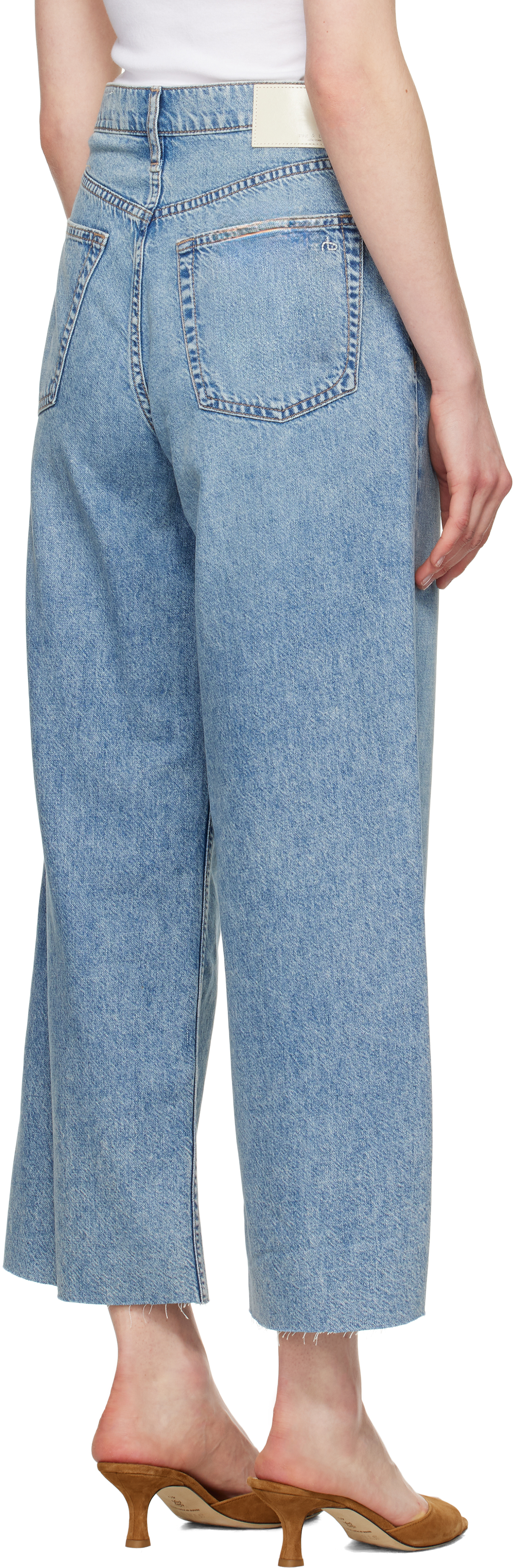 Rag & Bone Blue Featherweight Andi Ankle-length Jeans In Beacon