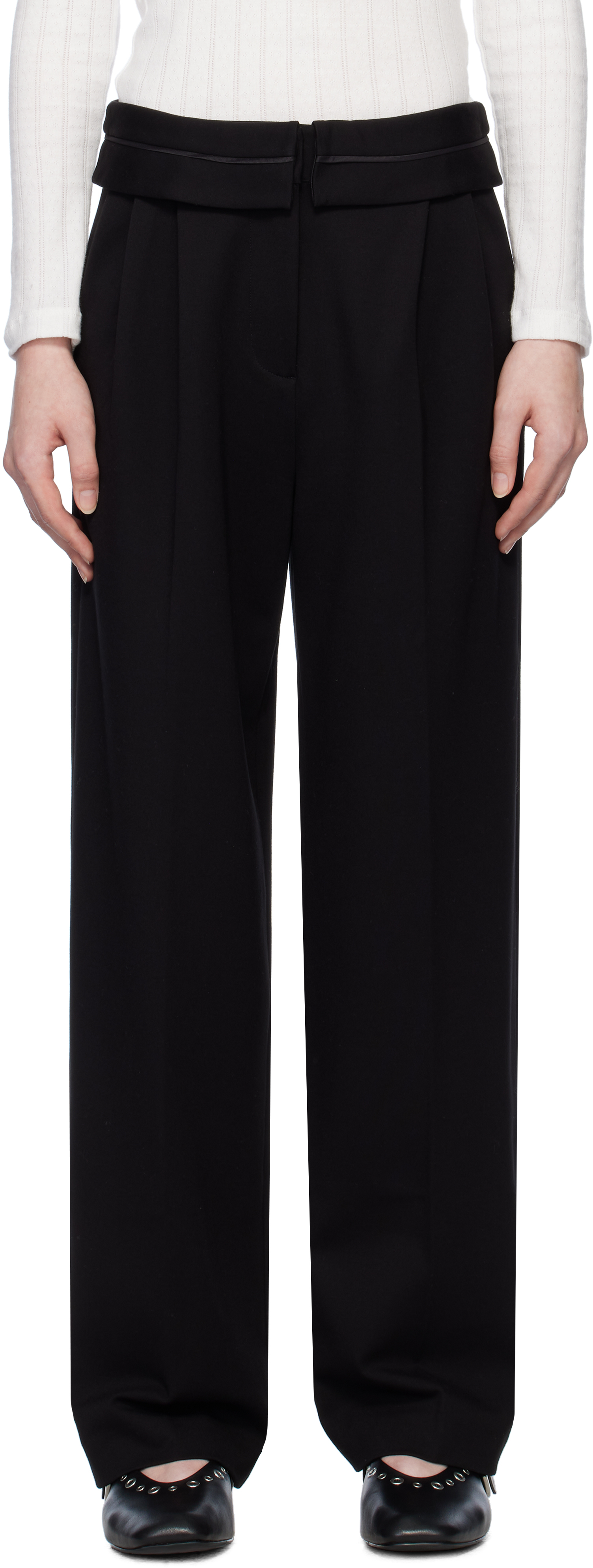 Black Tasha Ponte Trousers