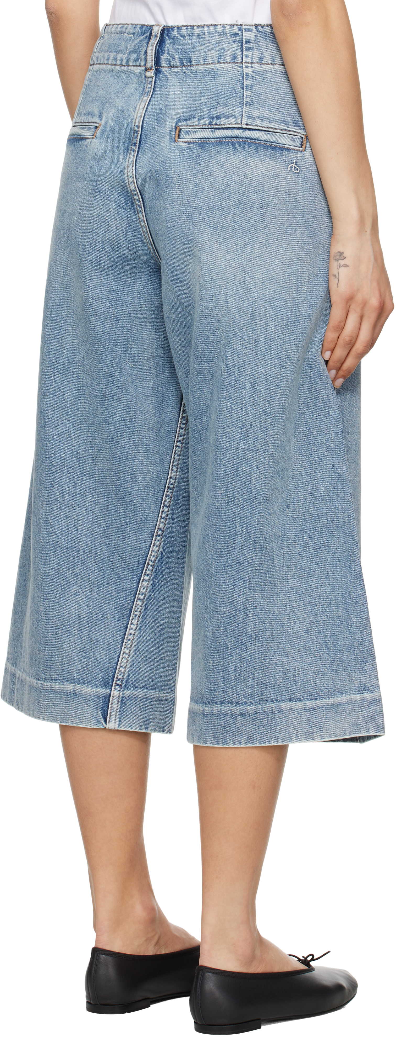 Rag & Bone Blue Tailored Jamie Denim Shorts In Pacific