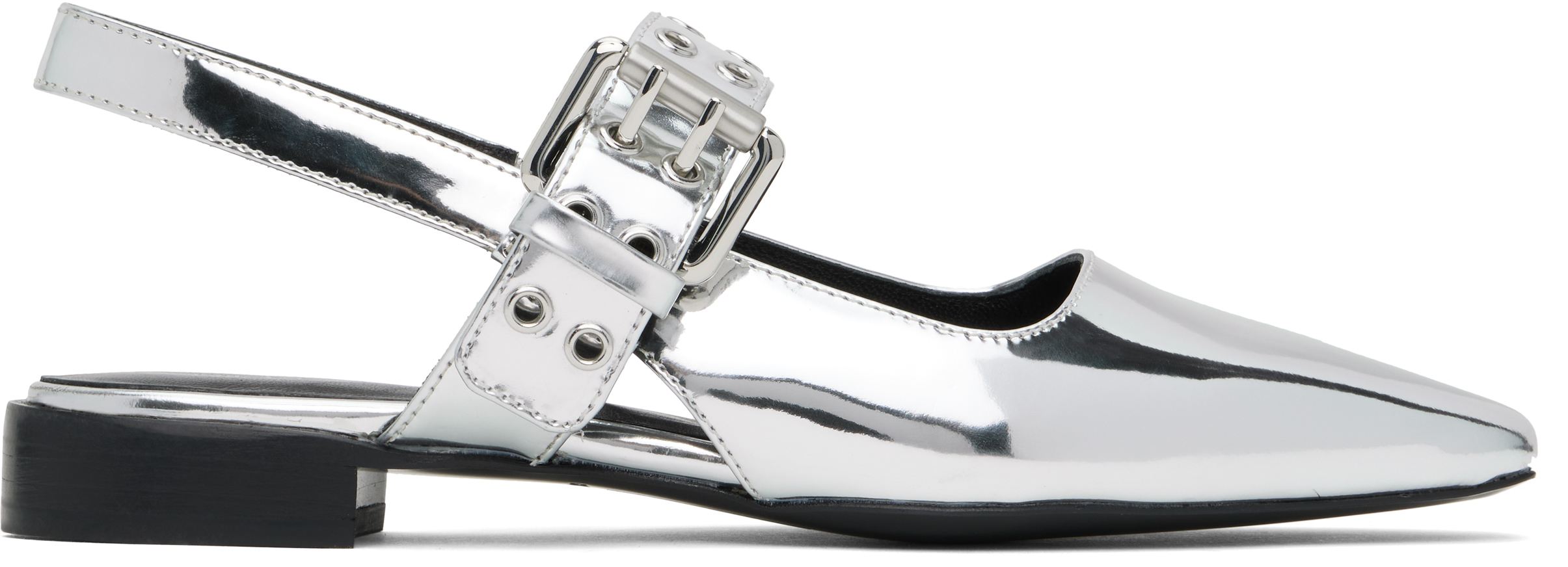 Silver Astra Slingback Slippers