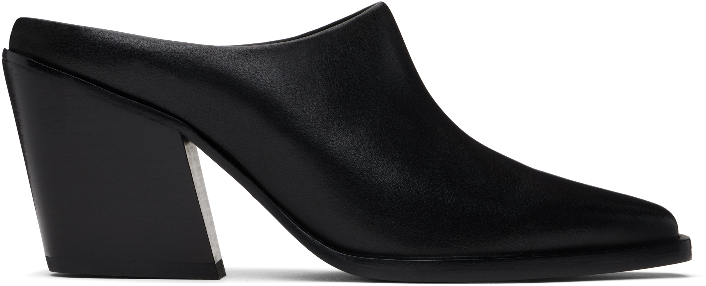 Black Joni Leather Mules