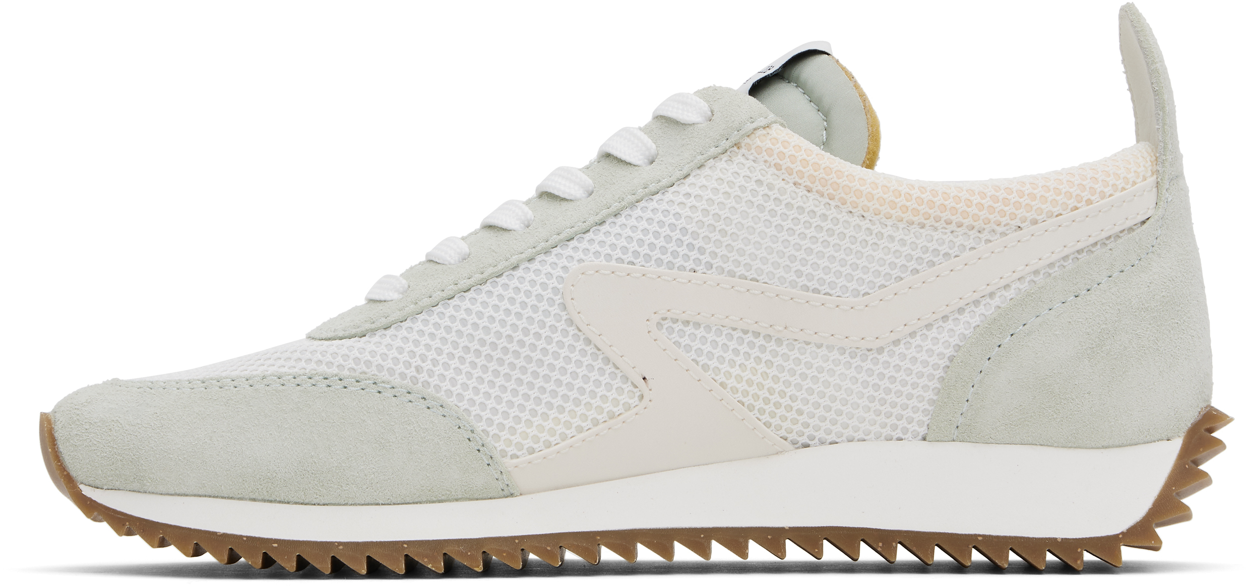 Rag & Bone Off-white & Green Retro Runner Sneakers In Offwhtmint