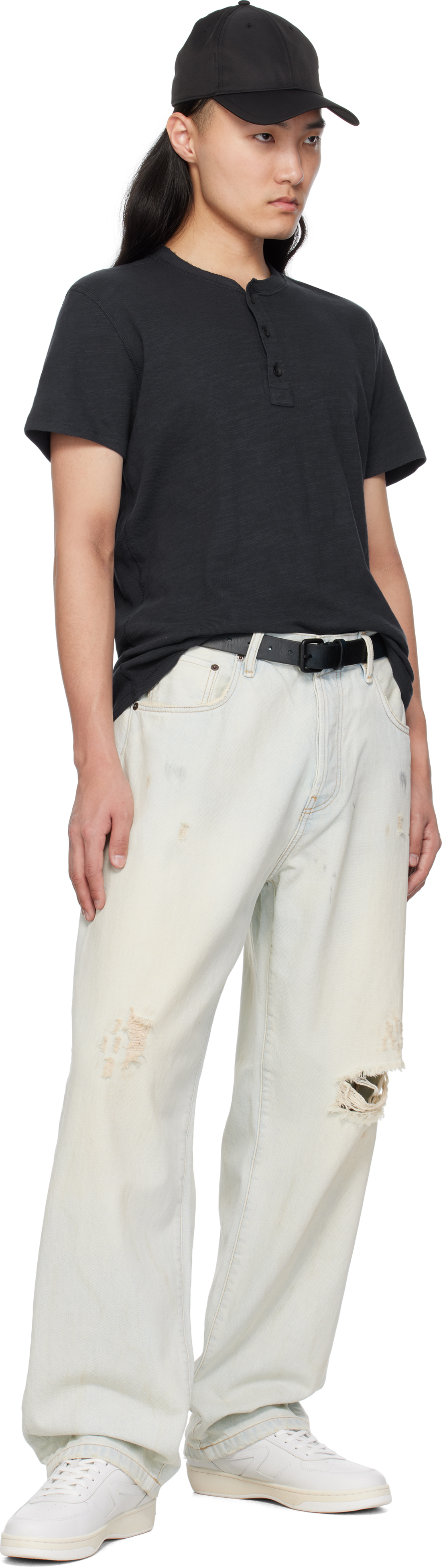 Rag & Bone Indigo Liam Italian Leather Belt In Indigo
