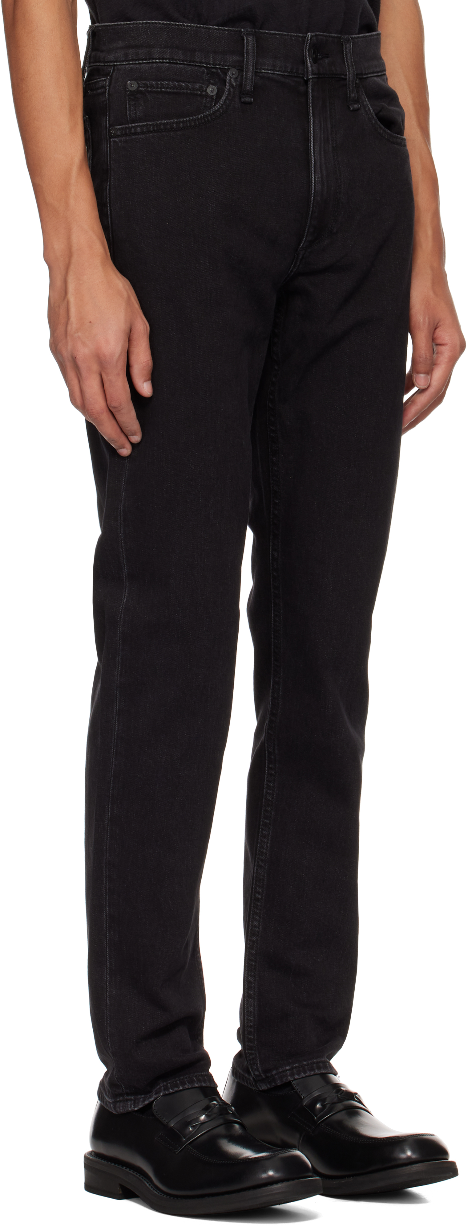 Rag & Bone Black Fit 2 Slim Fit Jeans In Washed Bla